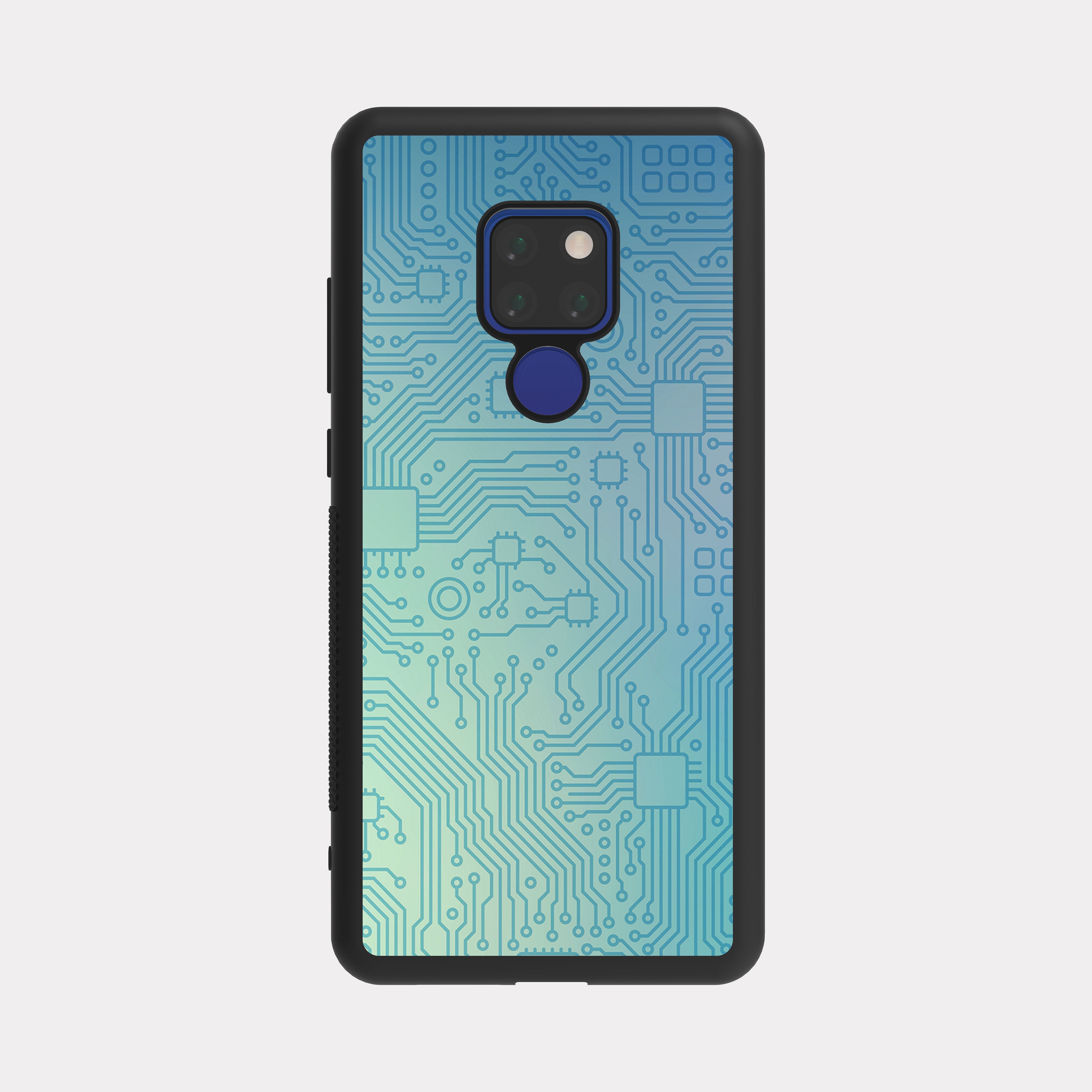 Huawei Mate 20 case cover Circuit Board Blue