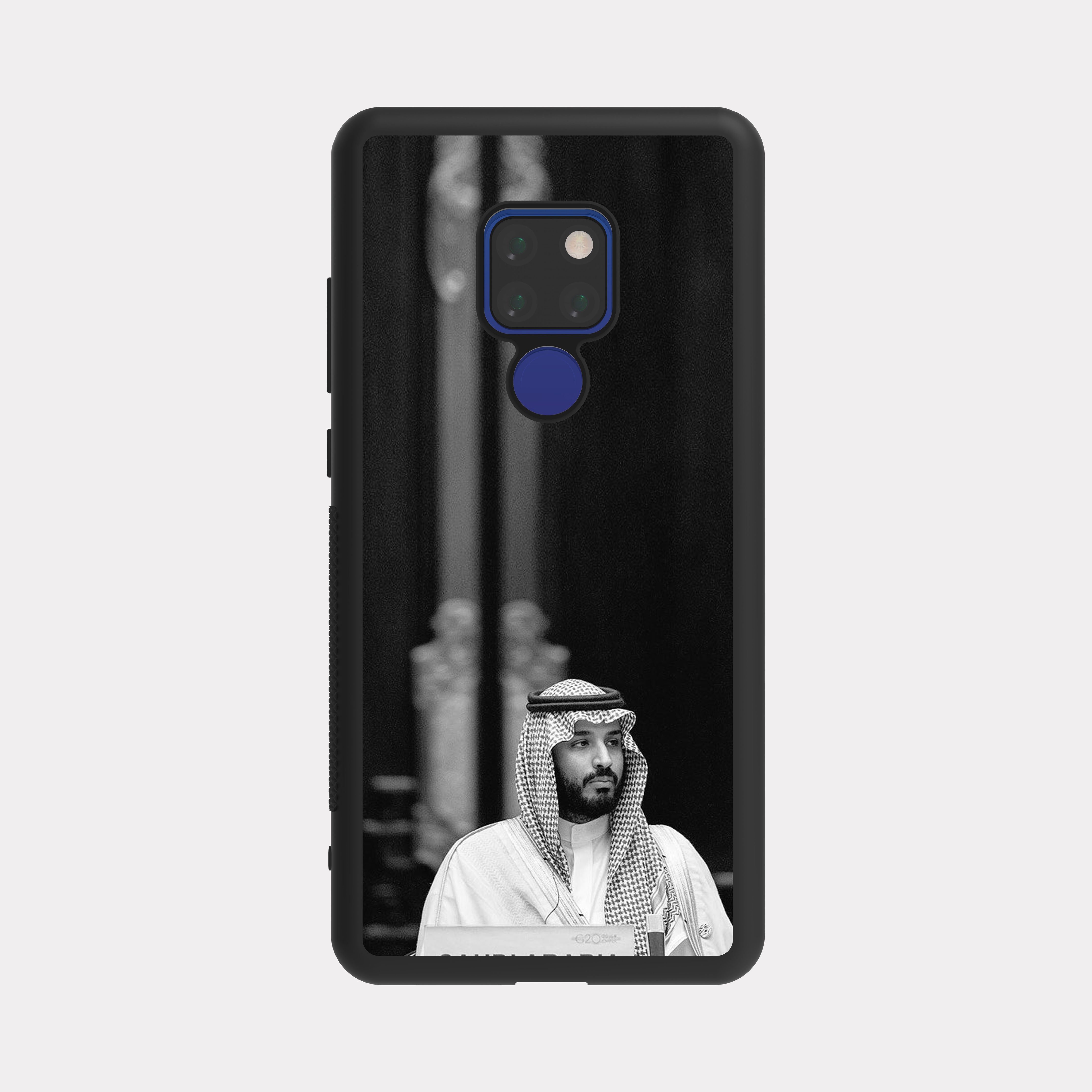 Huawei Mate 20 case cover MBS Prince Mohammed bin Salman White Black