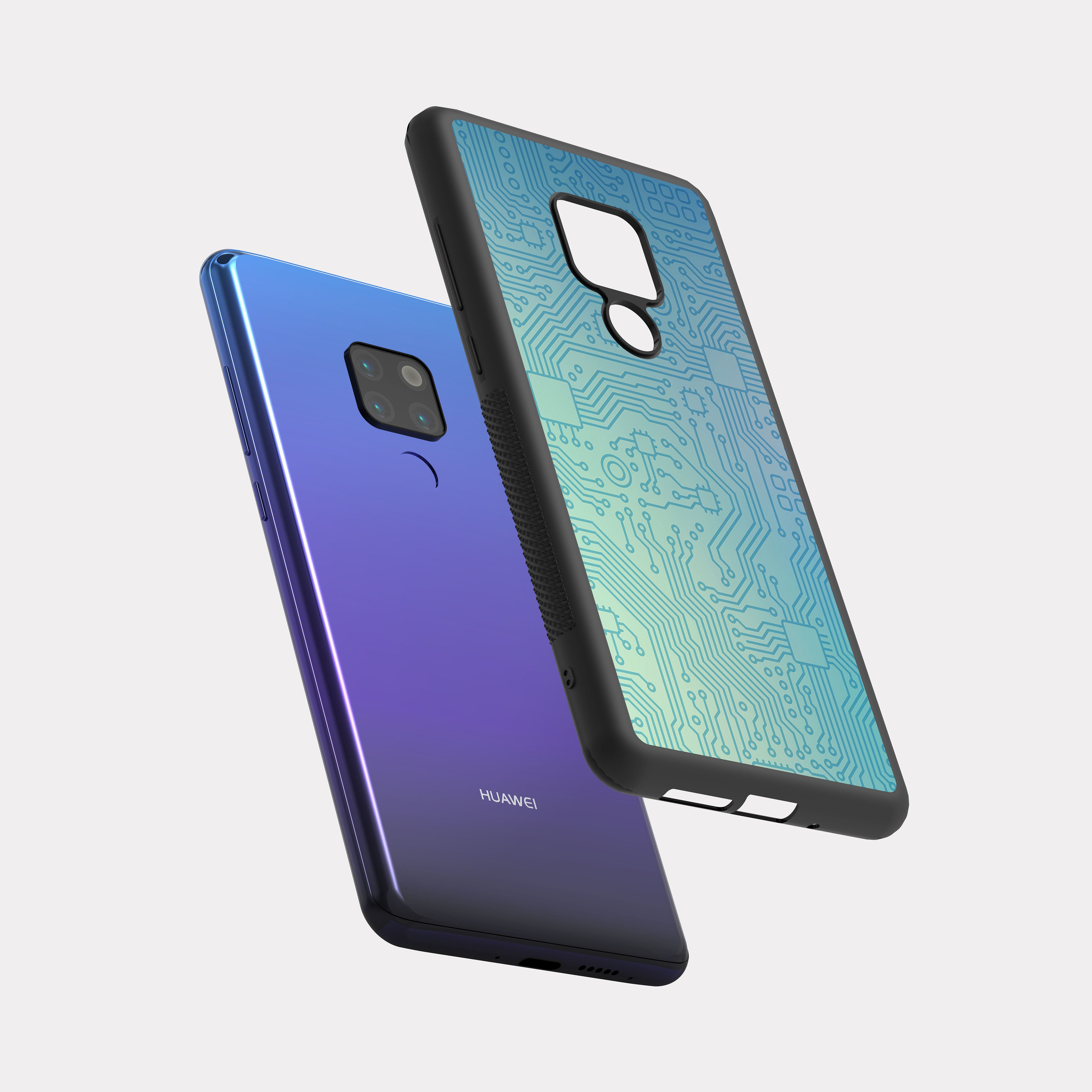 Huawei Mate 20 case cover Circuit Board Blue