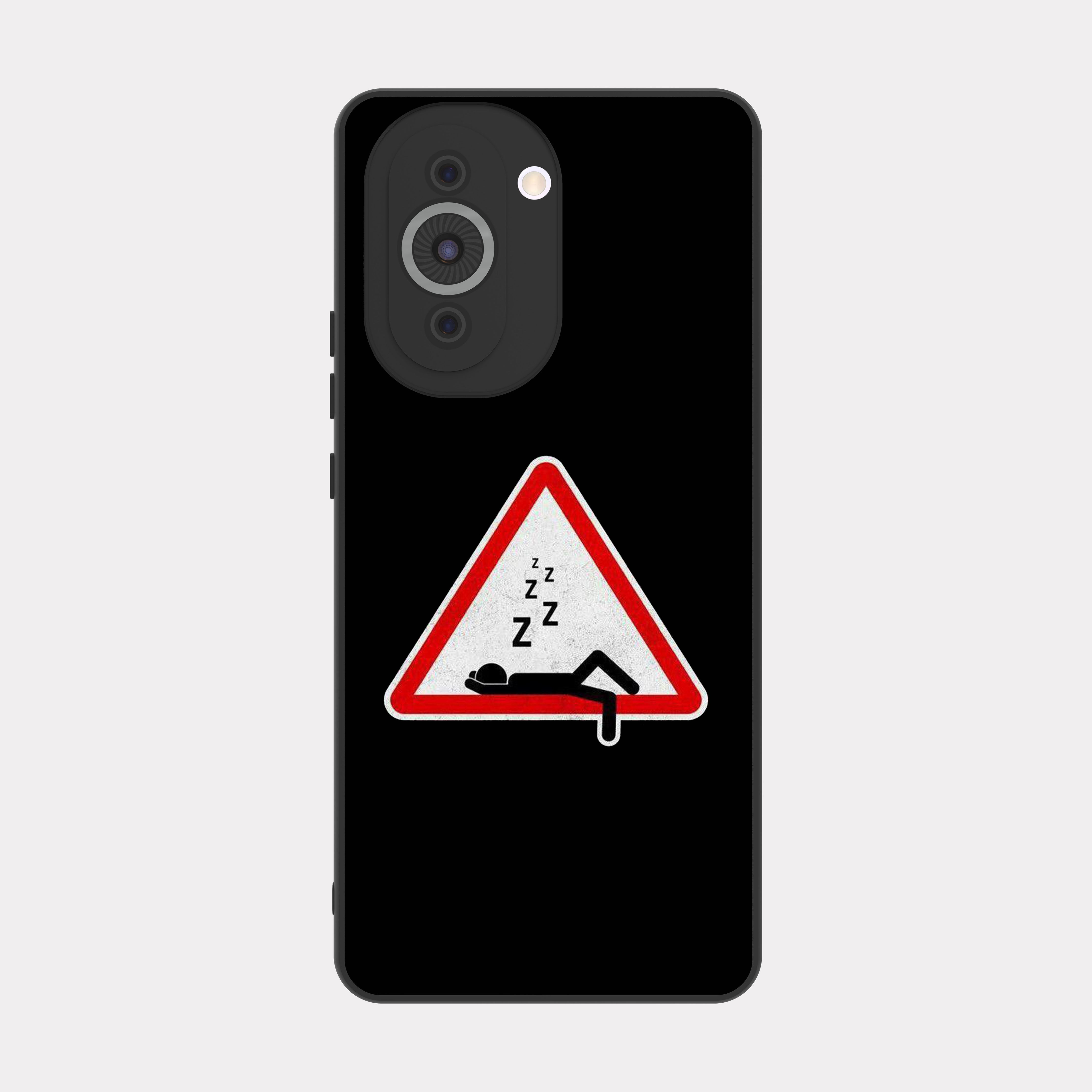 Huawei Nova 10 case cover Caution Warning Signs Black