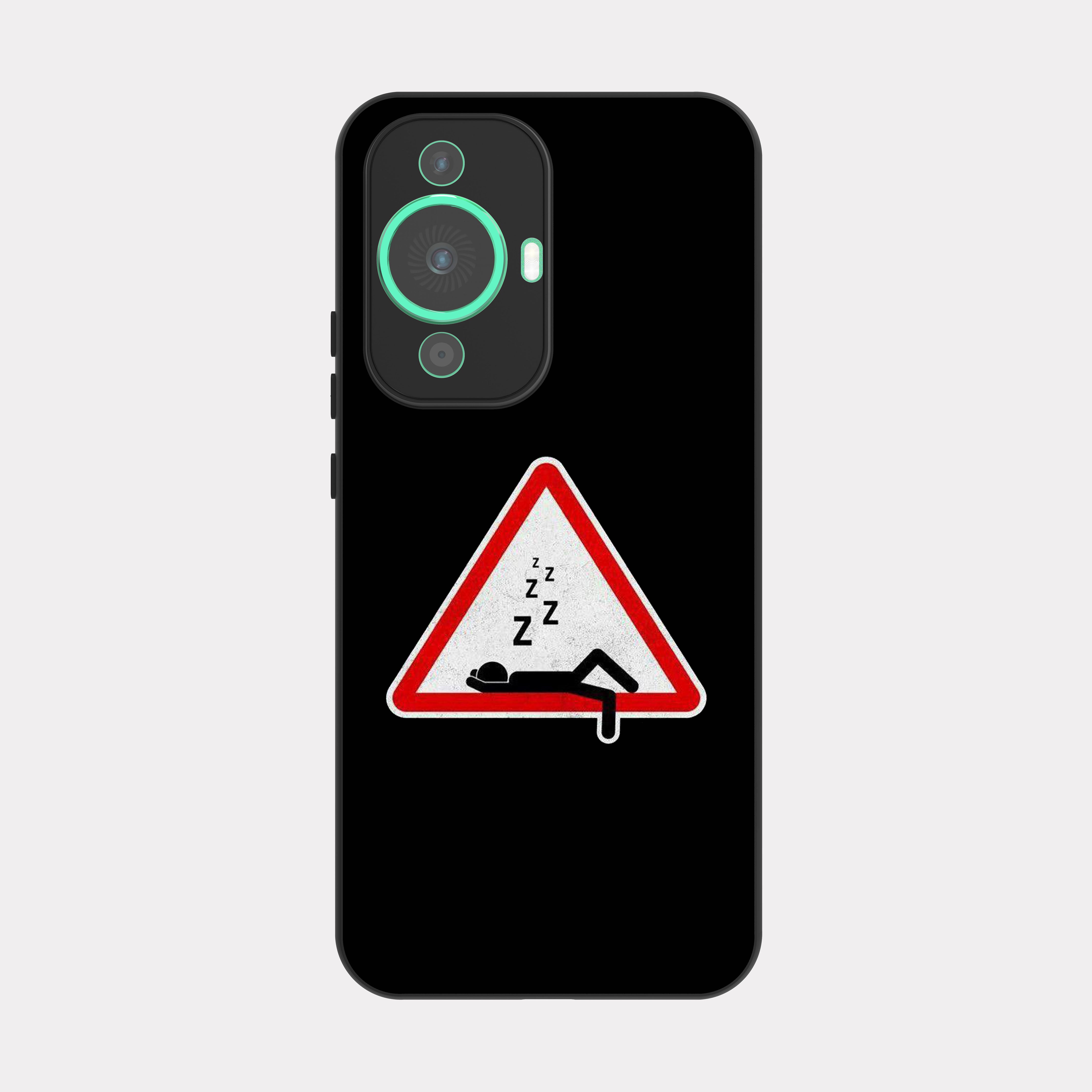 Huawei Nova 11 case cover Caution Warning Signs Black