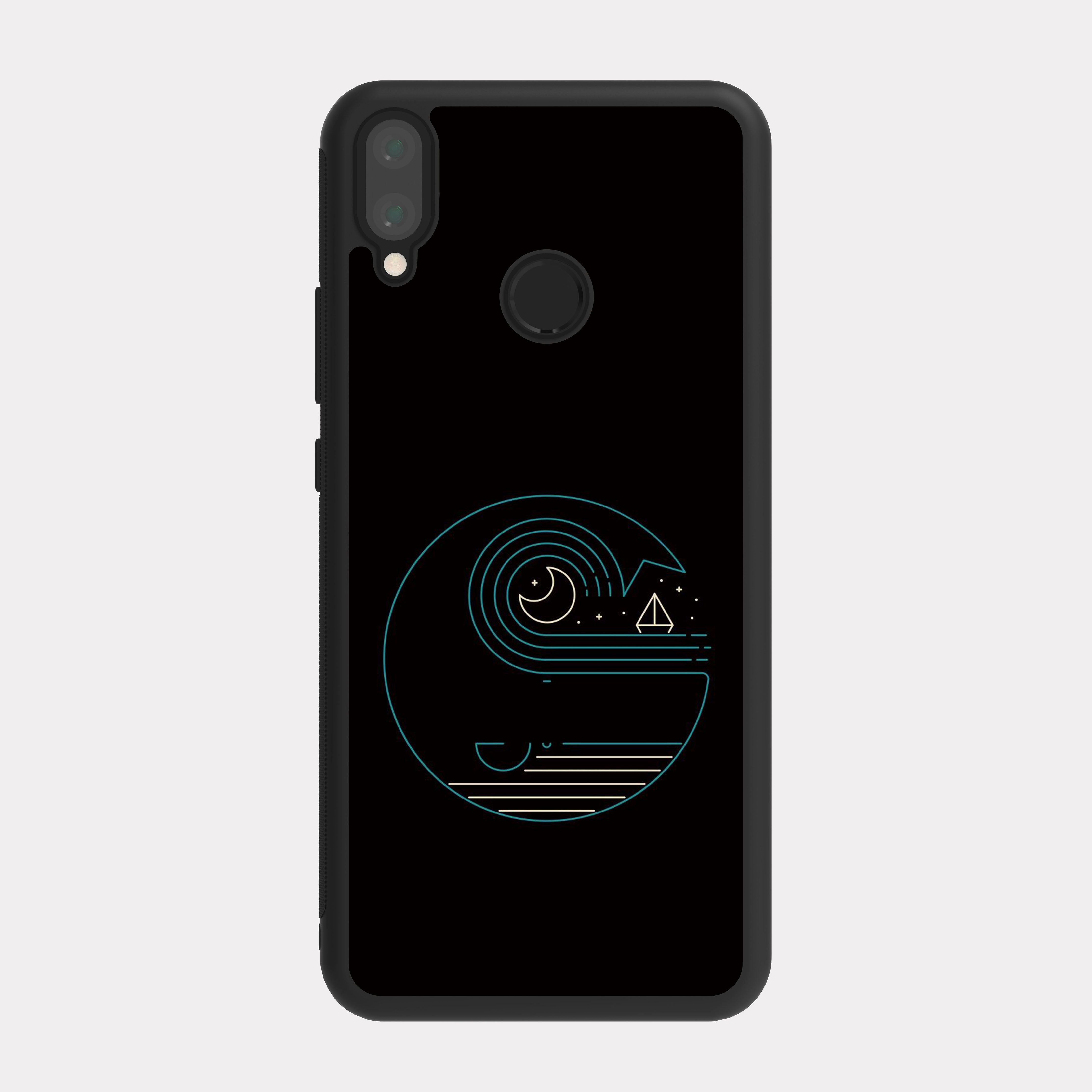 Huawei Nova 3i case cover Boat and Moon