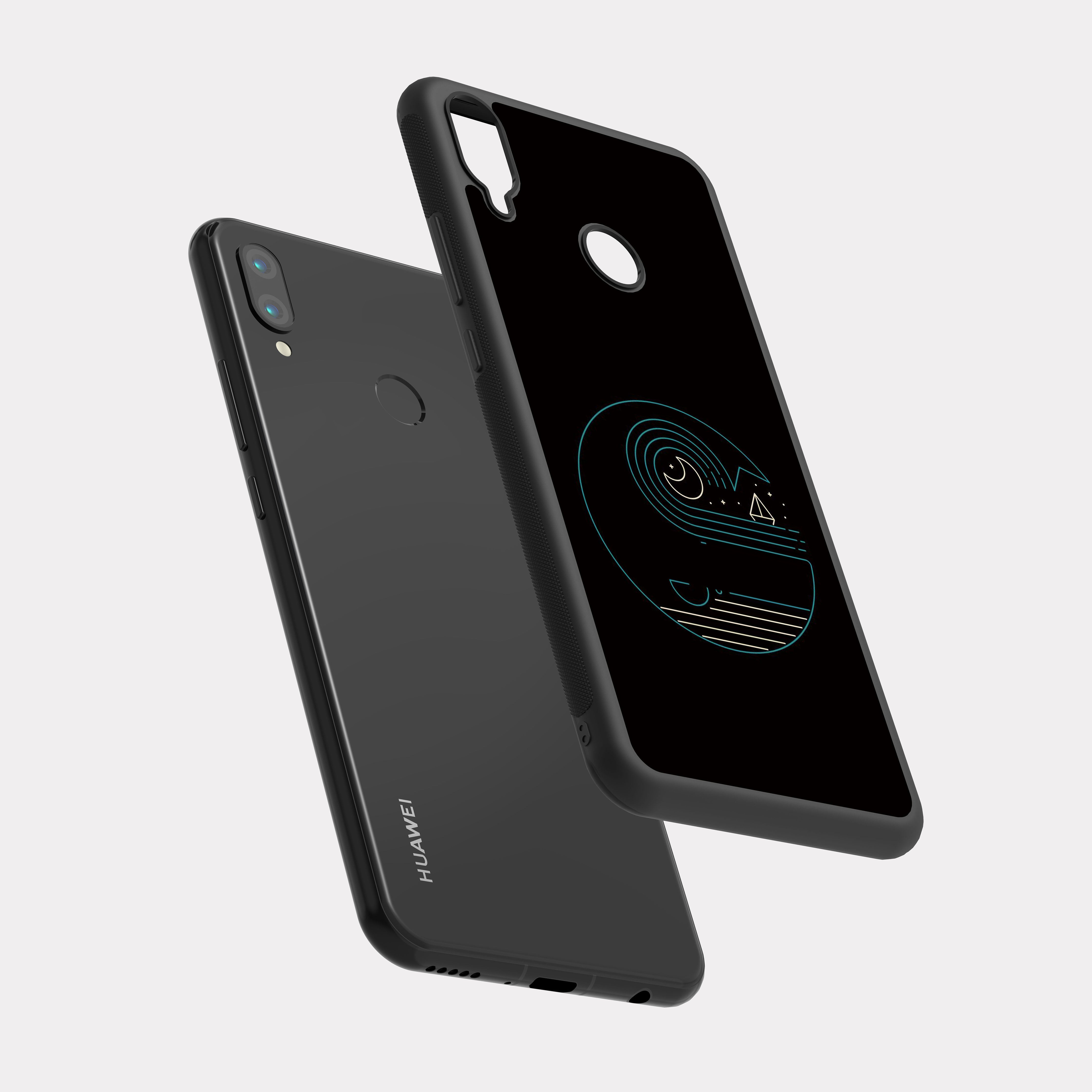 Huawei Nova 3i case cover Boat and Moon