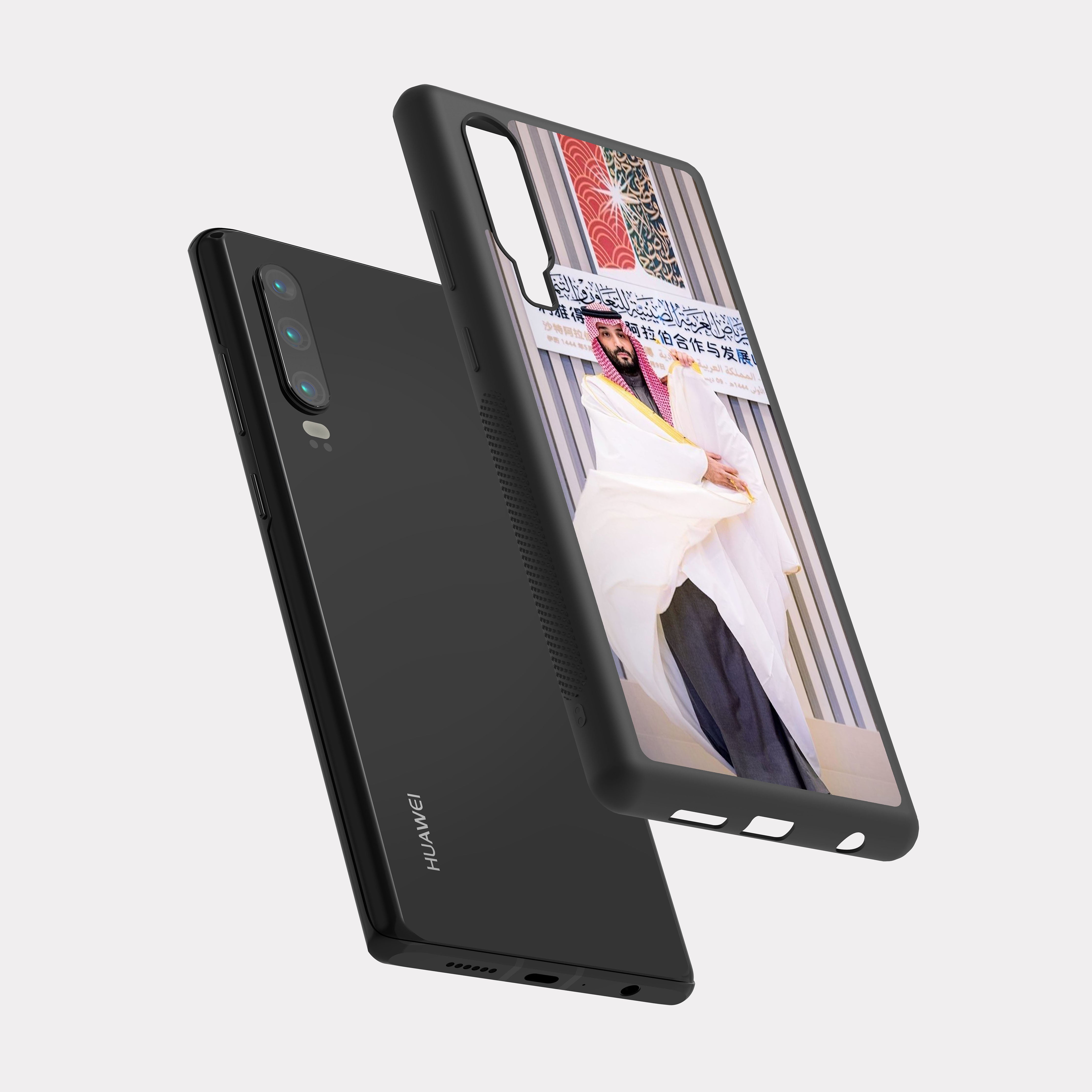 Huawei P30 case cover Prince Mohammed bin Salman MBS White