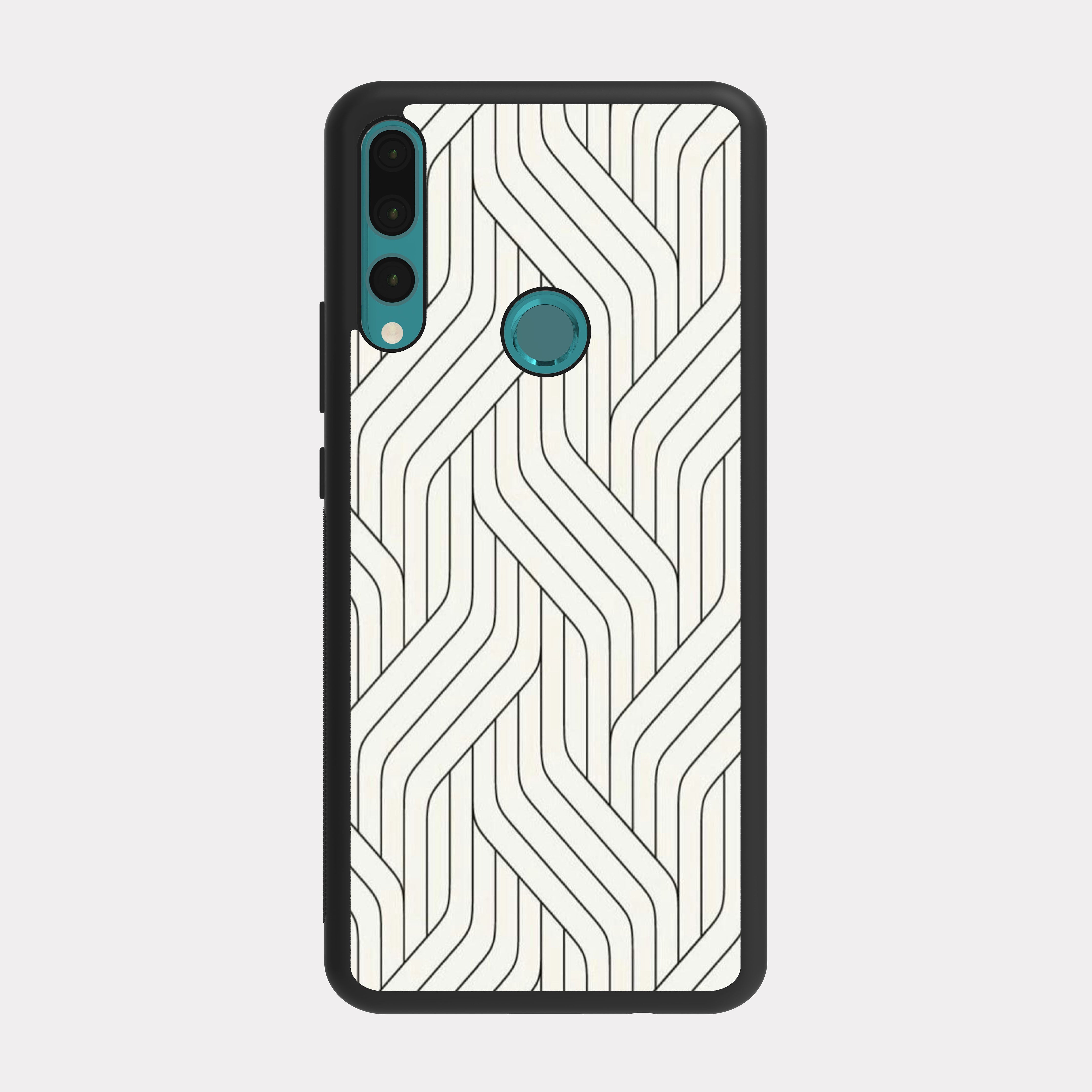 Huawei Y9 prime case cover Vertical Pattern White