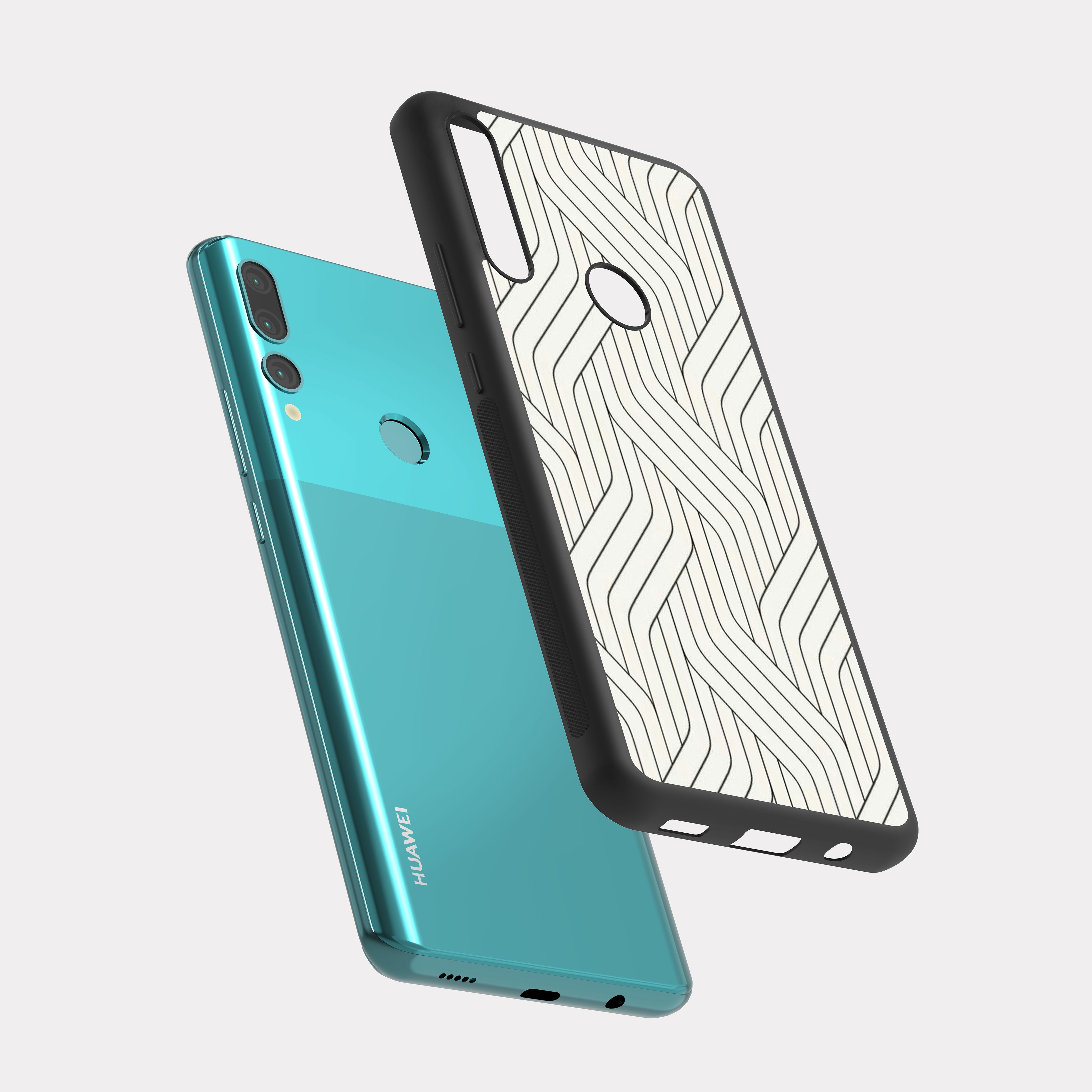 Huawei Y9 prime case cover Vertical Pattern White