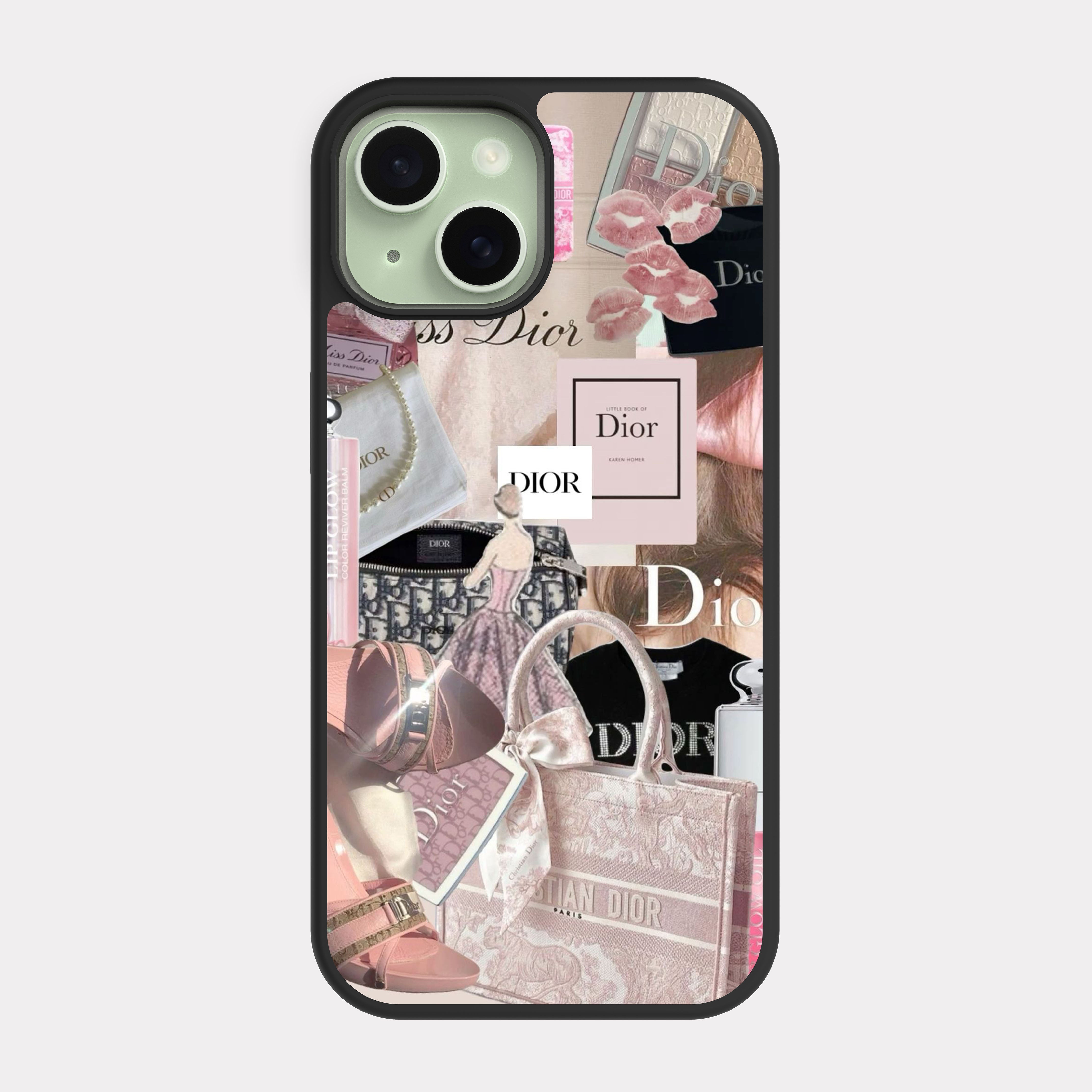 iPhone 15 case cover Dior White Pink
