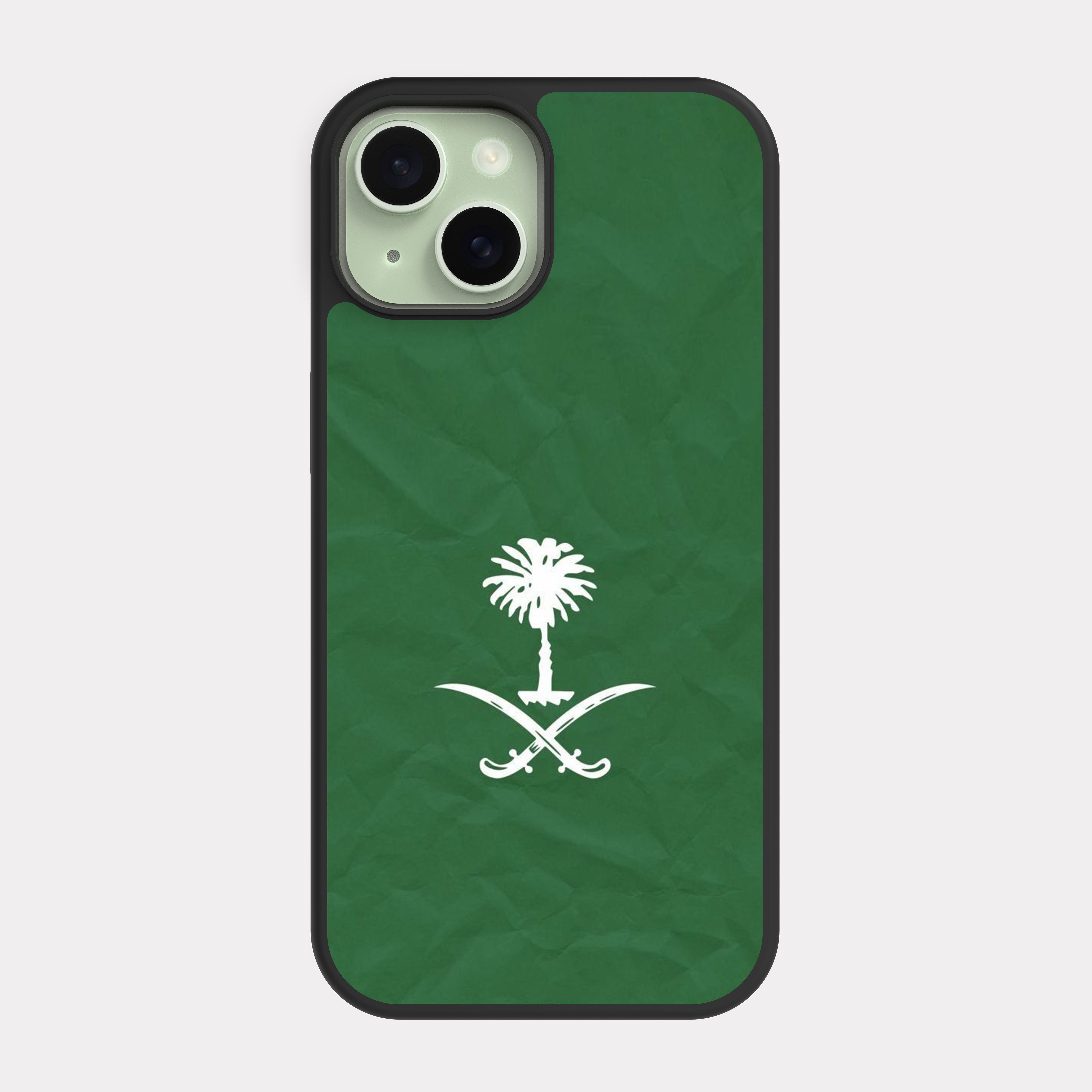 iPhone 15 case cover Saudi Arabia Green White