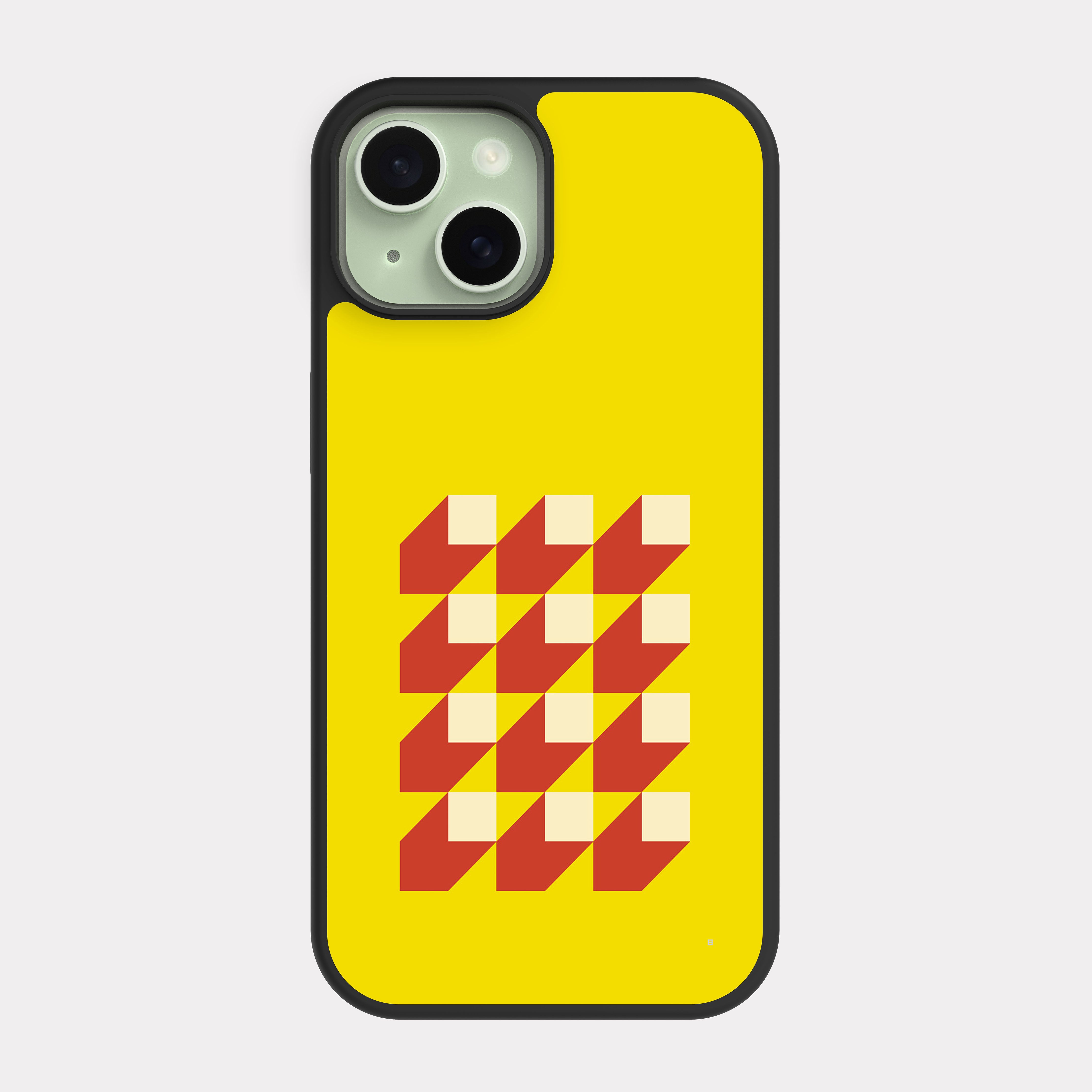 iPhone 15 case cover Square Texture Pattern Yellow
