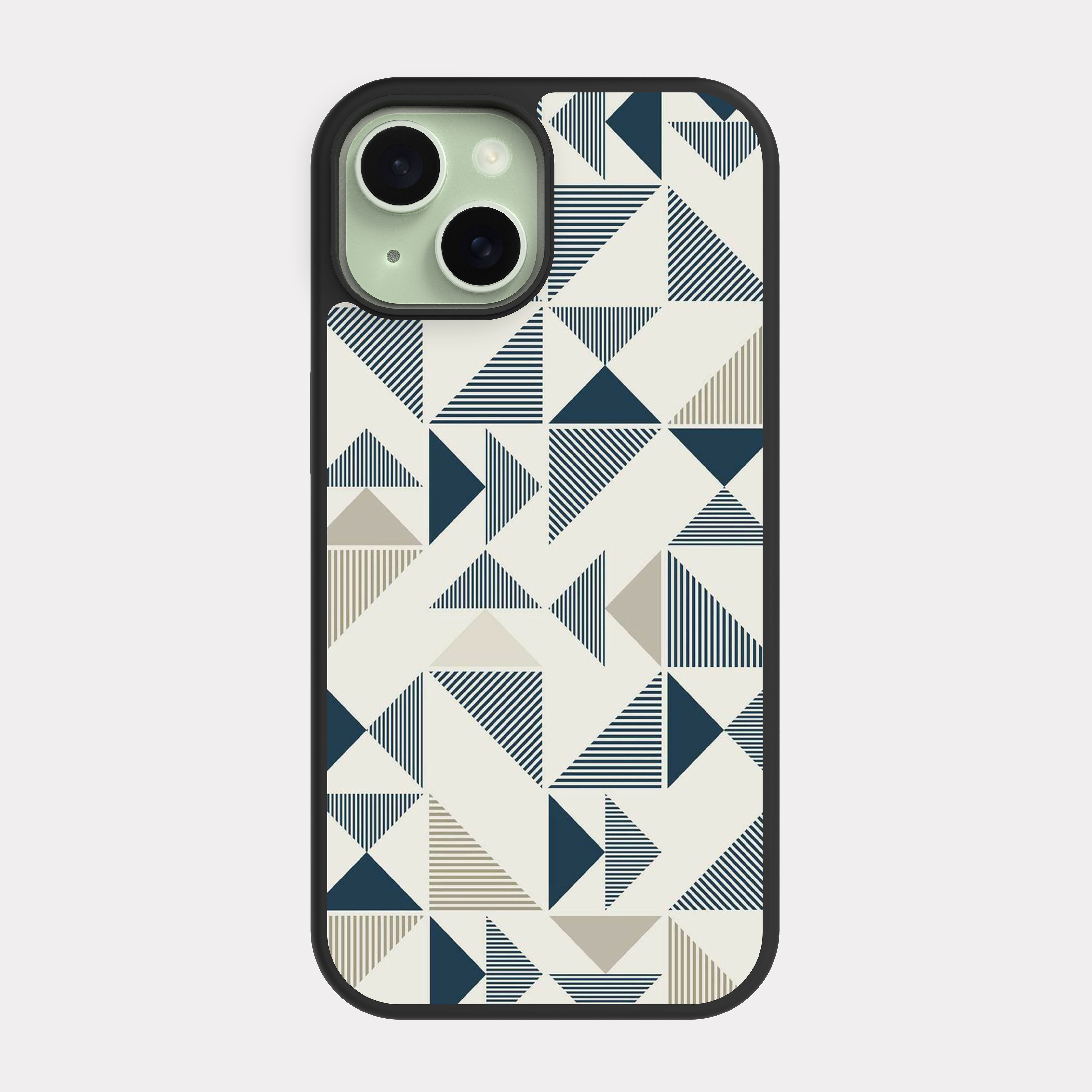 iPhone 15 case cover Triangles Pattern Beige