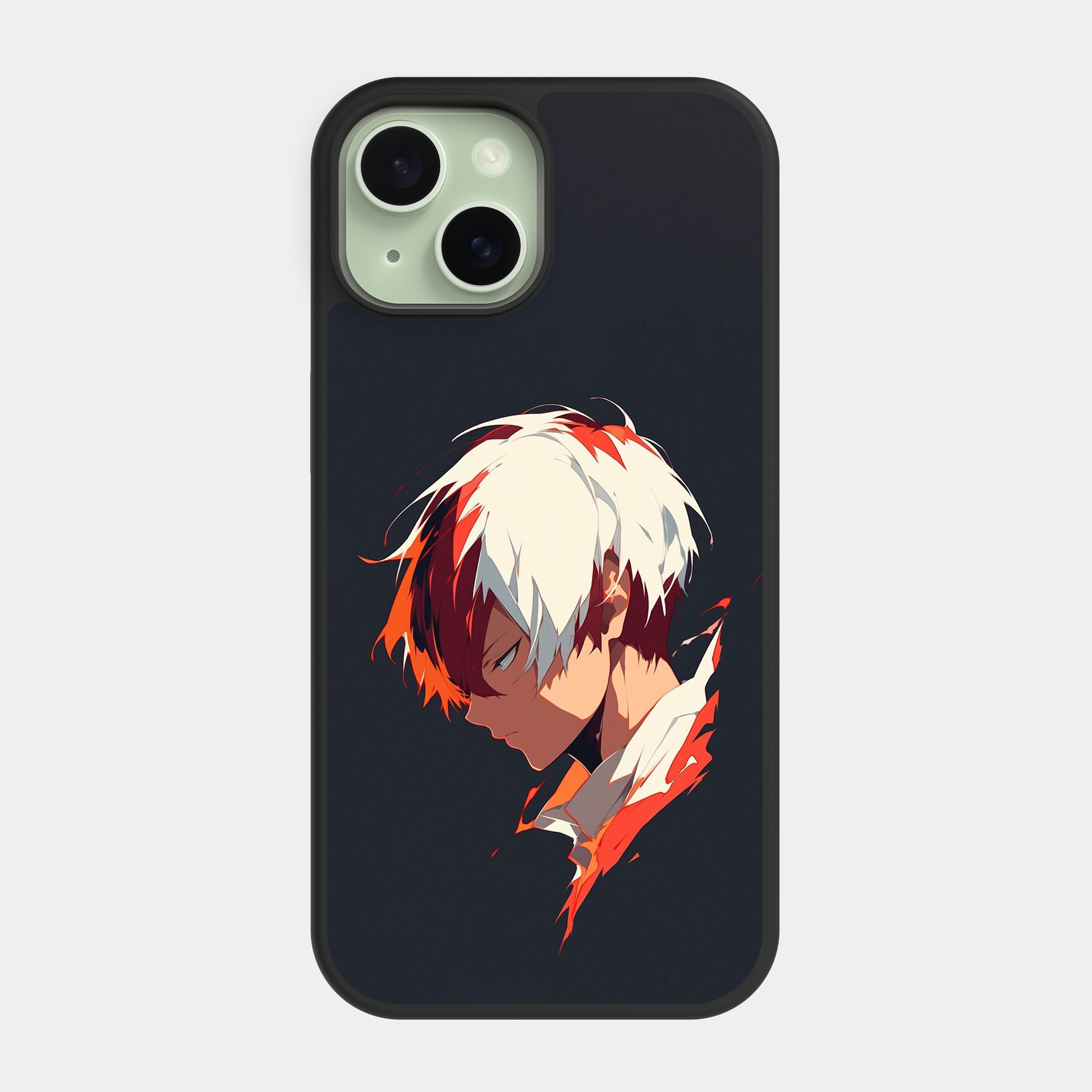 iPhone 15 case cover My Hero Academia Shoto Todoroki Multicolour