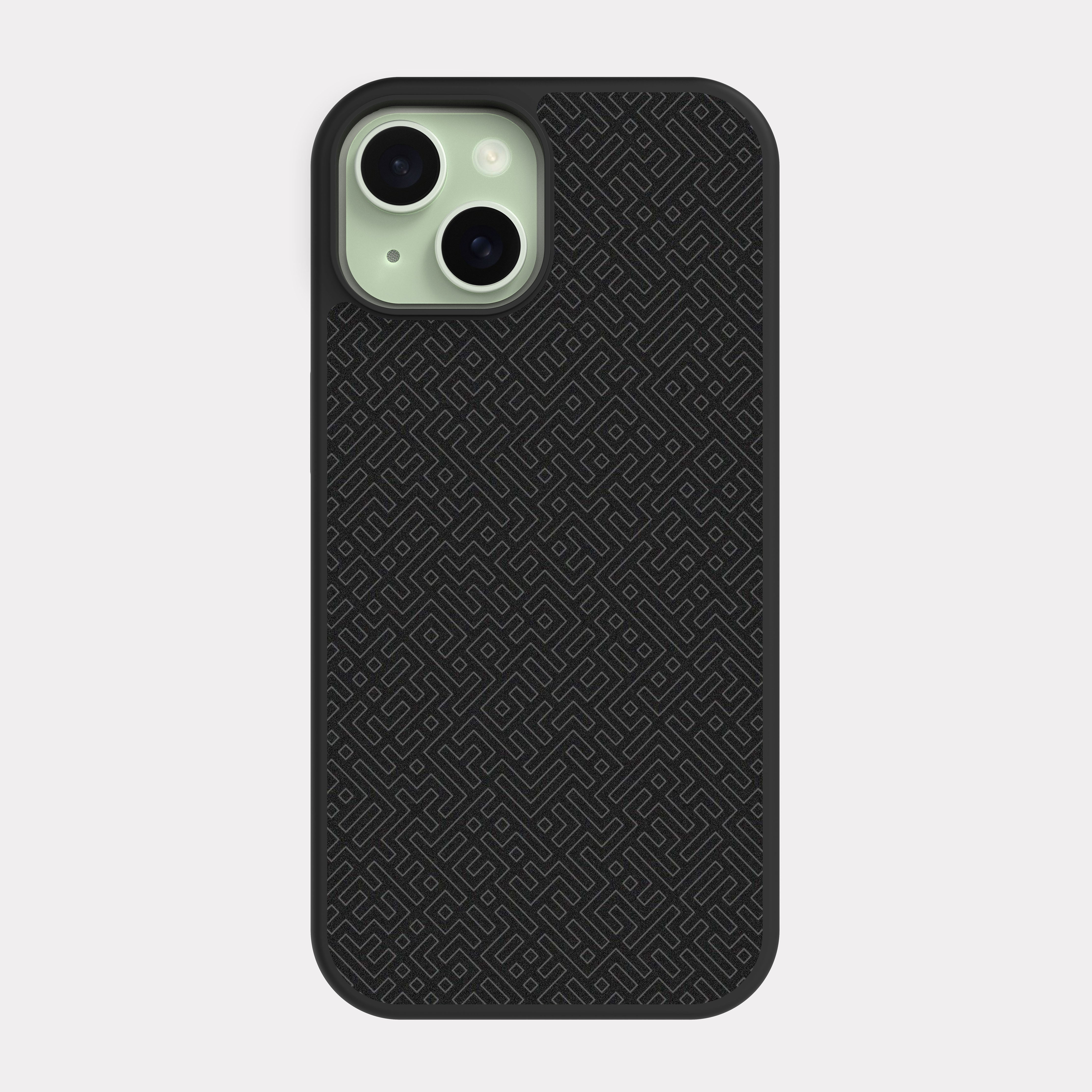 iPhone 15 case cover Black Pattern Black