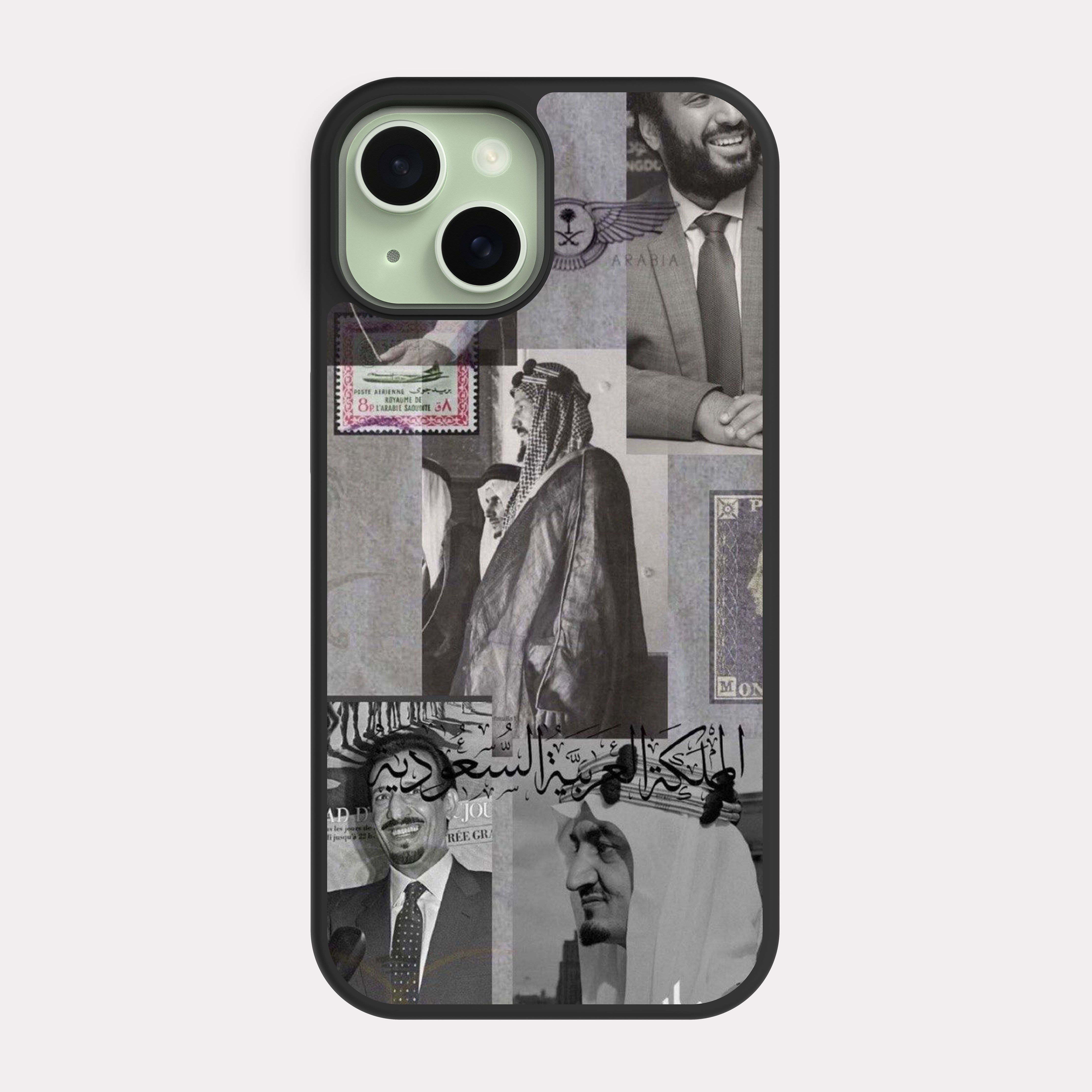 iPhone 15 case cover Saudi Arabia Kings white Black