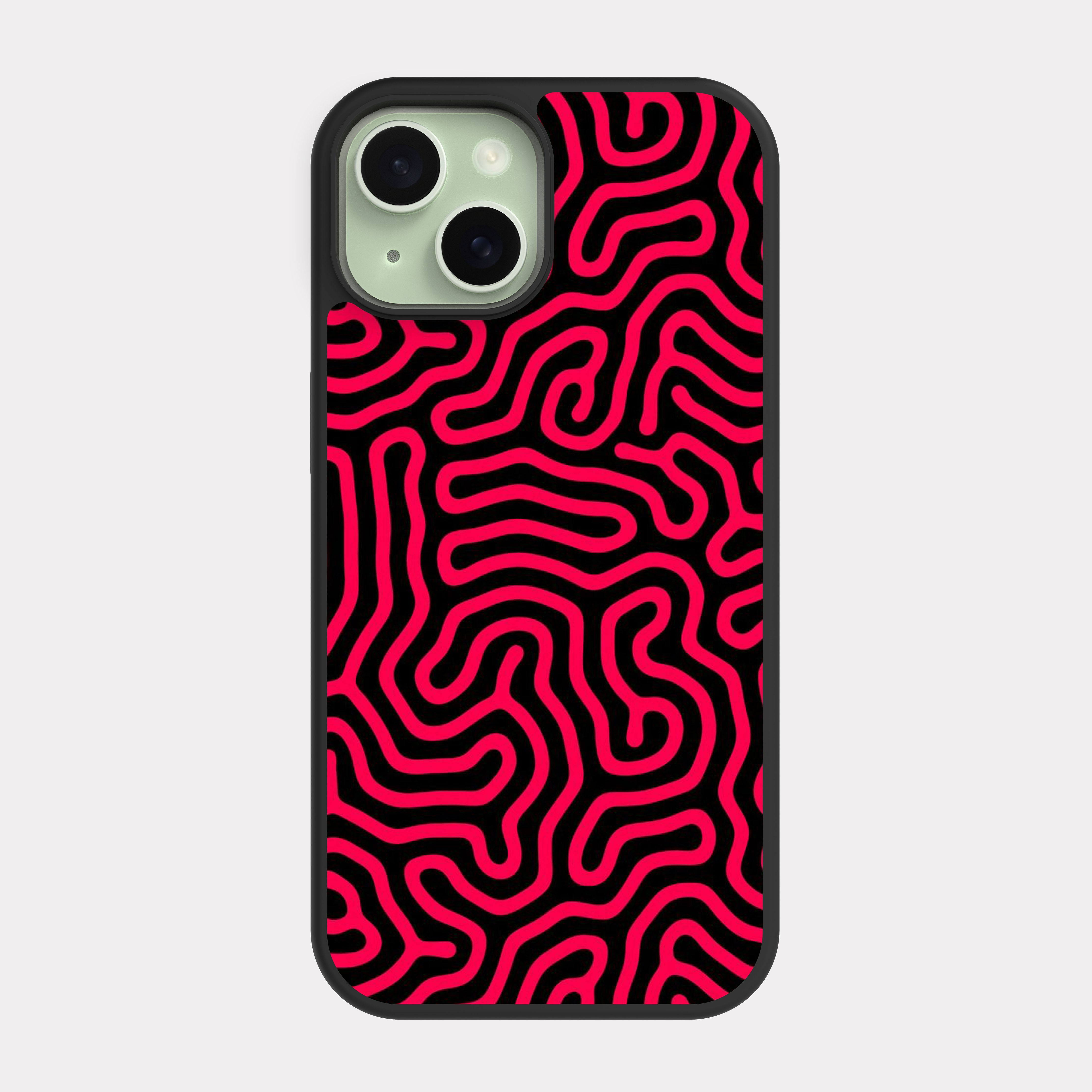 iPhone 15 case cover Pink Pattern Red
