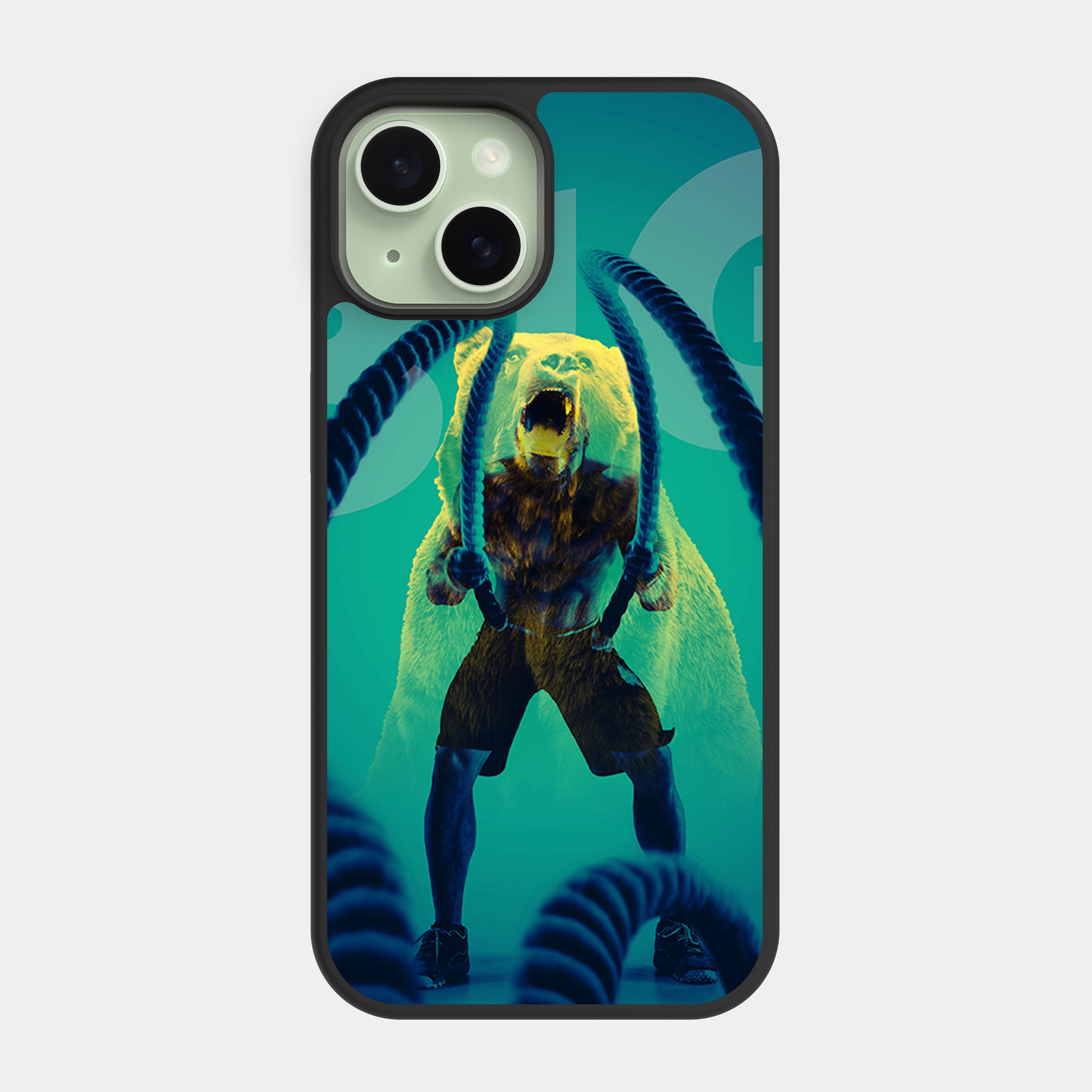 iPhone 15 case cover Fitness Man Blue