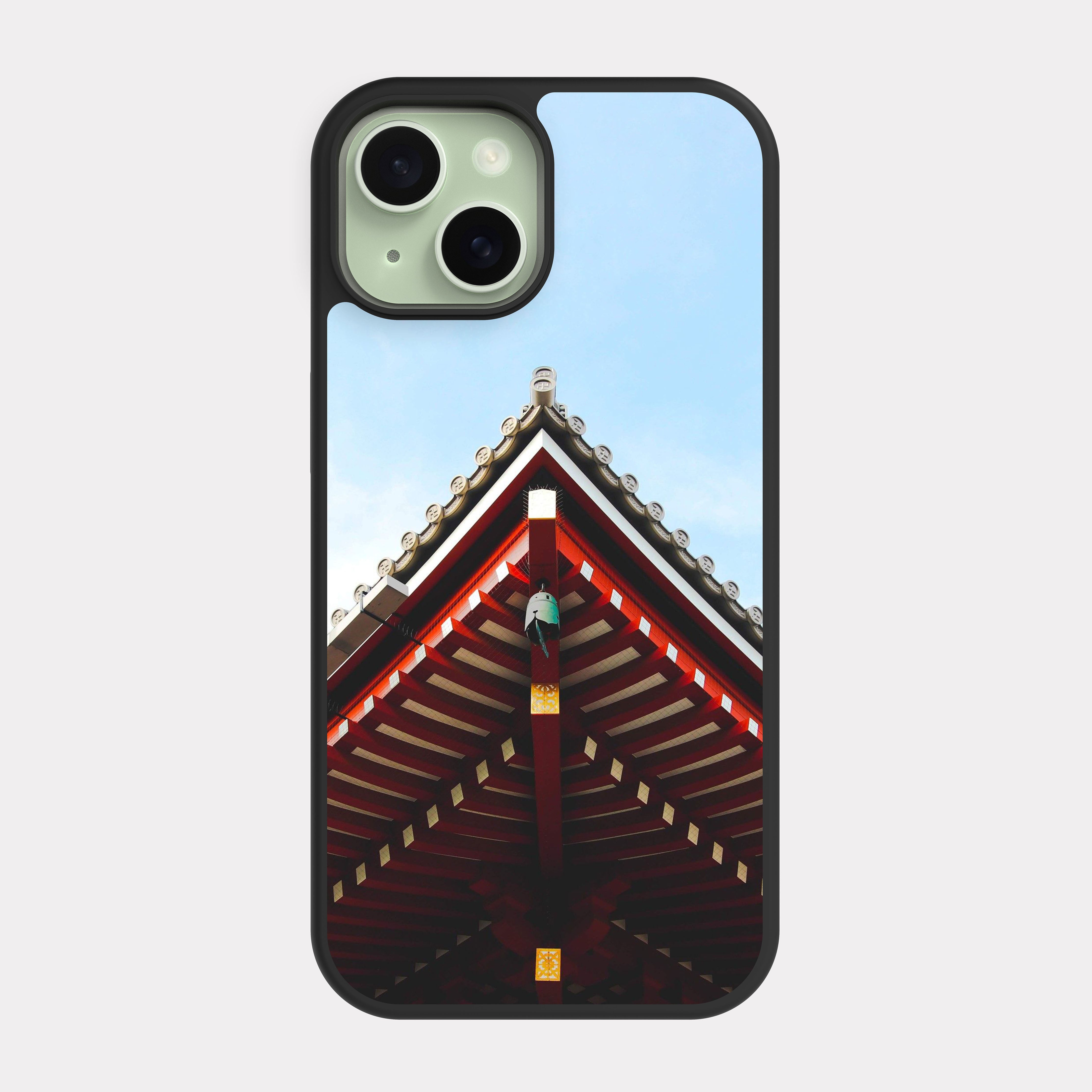 iPhone 15 case cover Japanese Roof Red