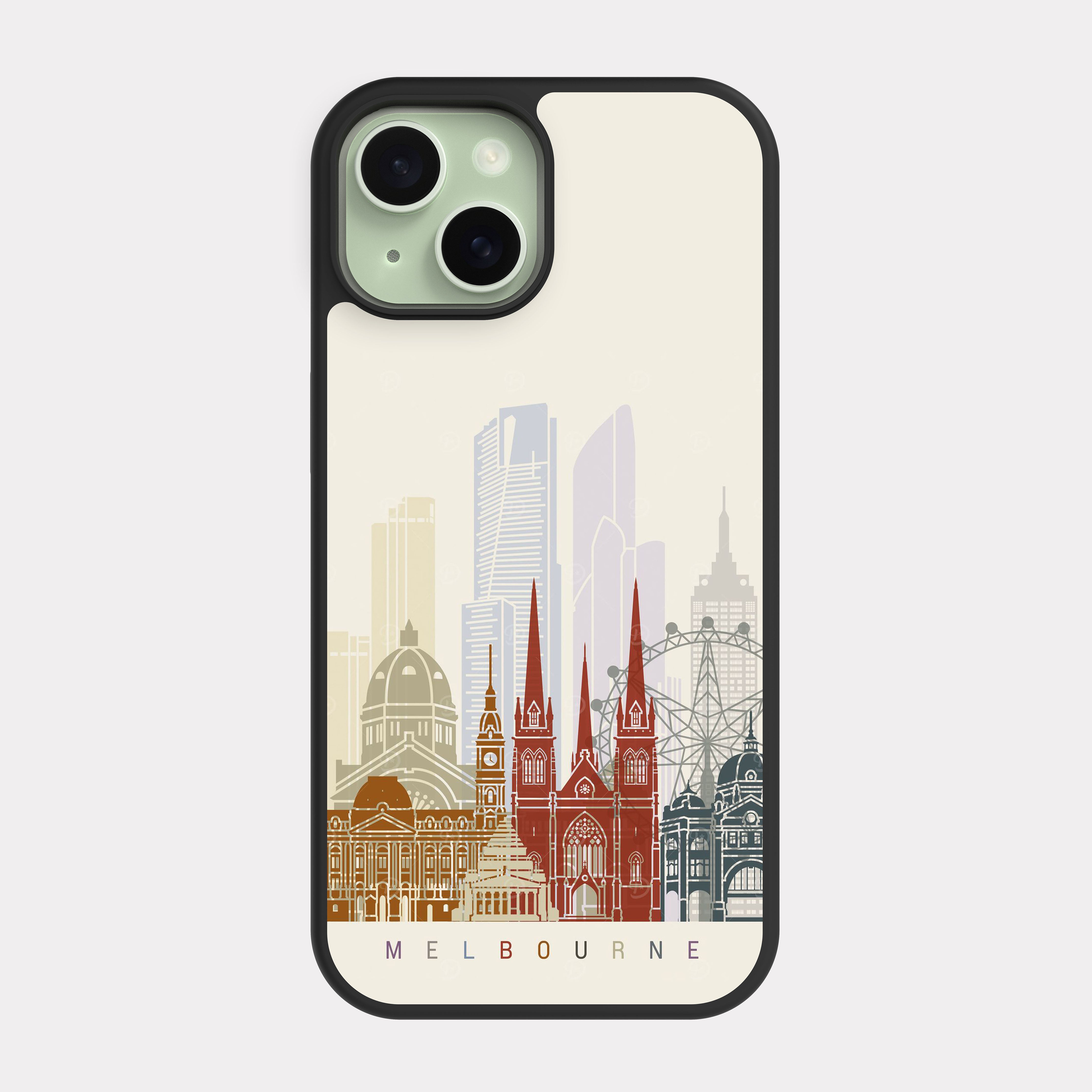 iPhone 15 case cover Melbourne City Multicolour