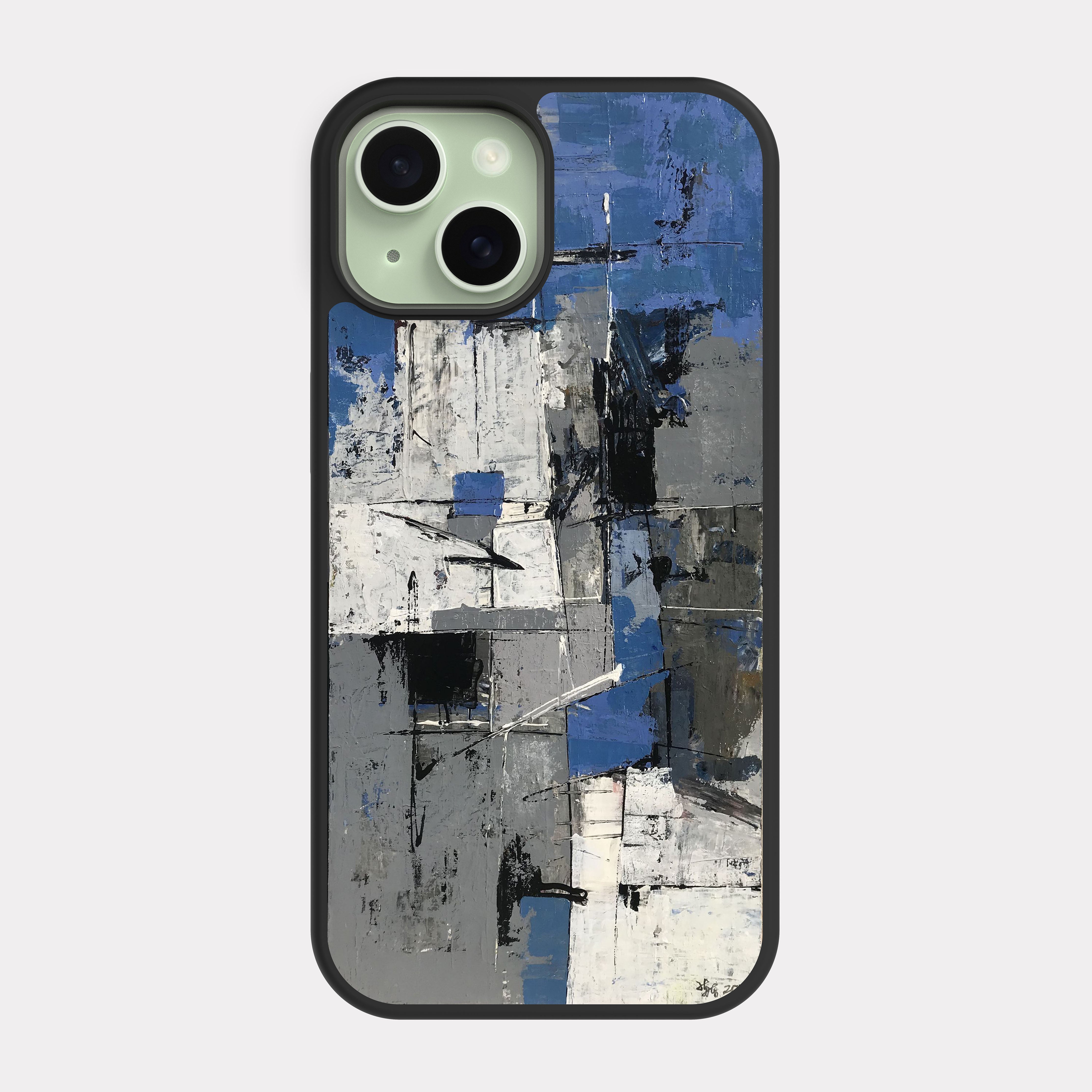 iPhone 15 case cover Colors Mixing Cyan