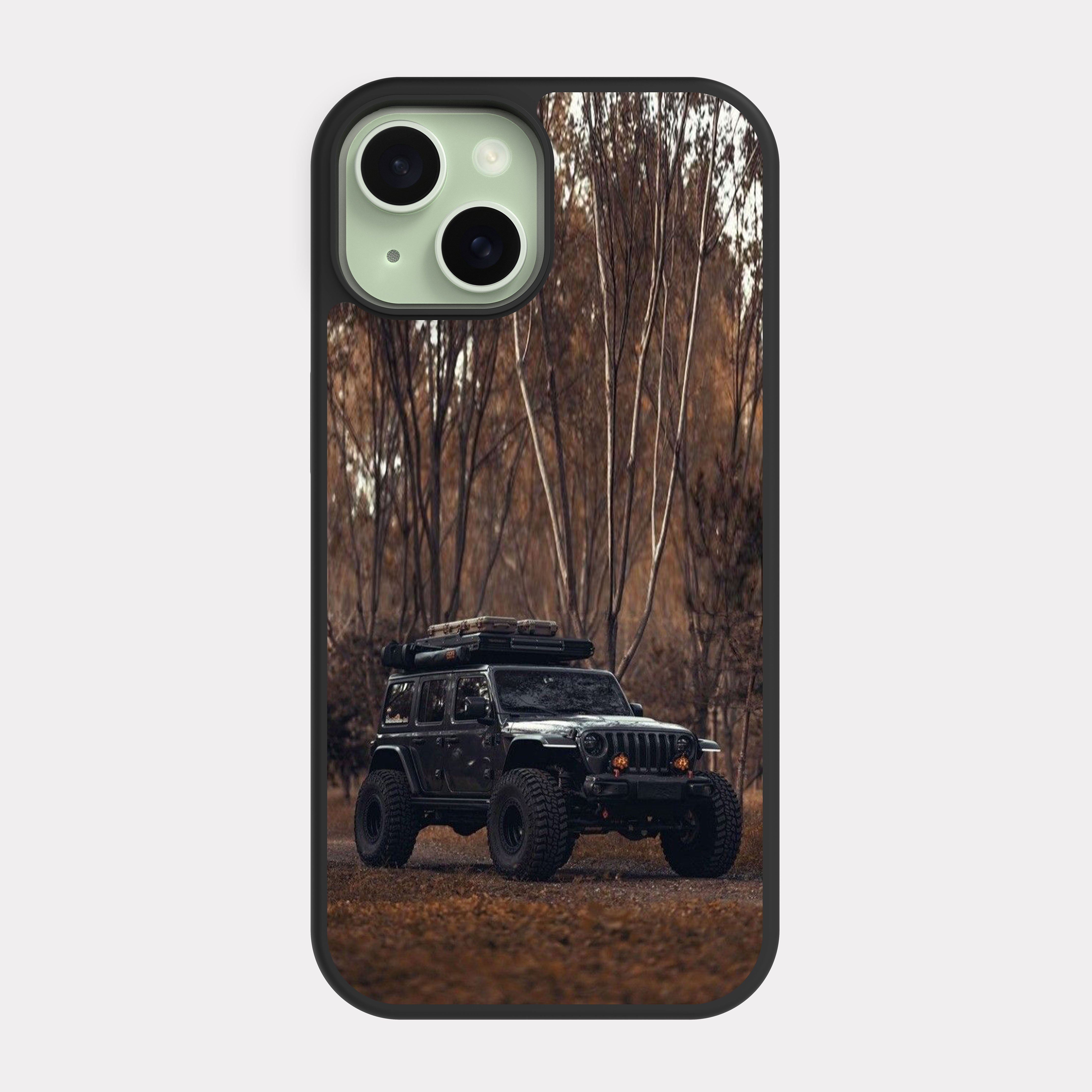 iPhone 15 case cover Jeep Wrangler Rubicon Rebel Brown