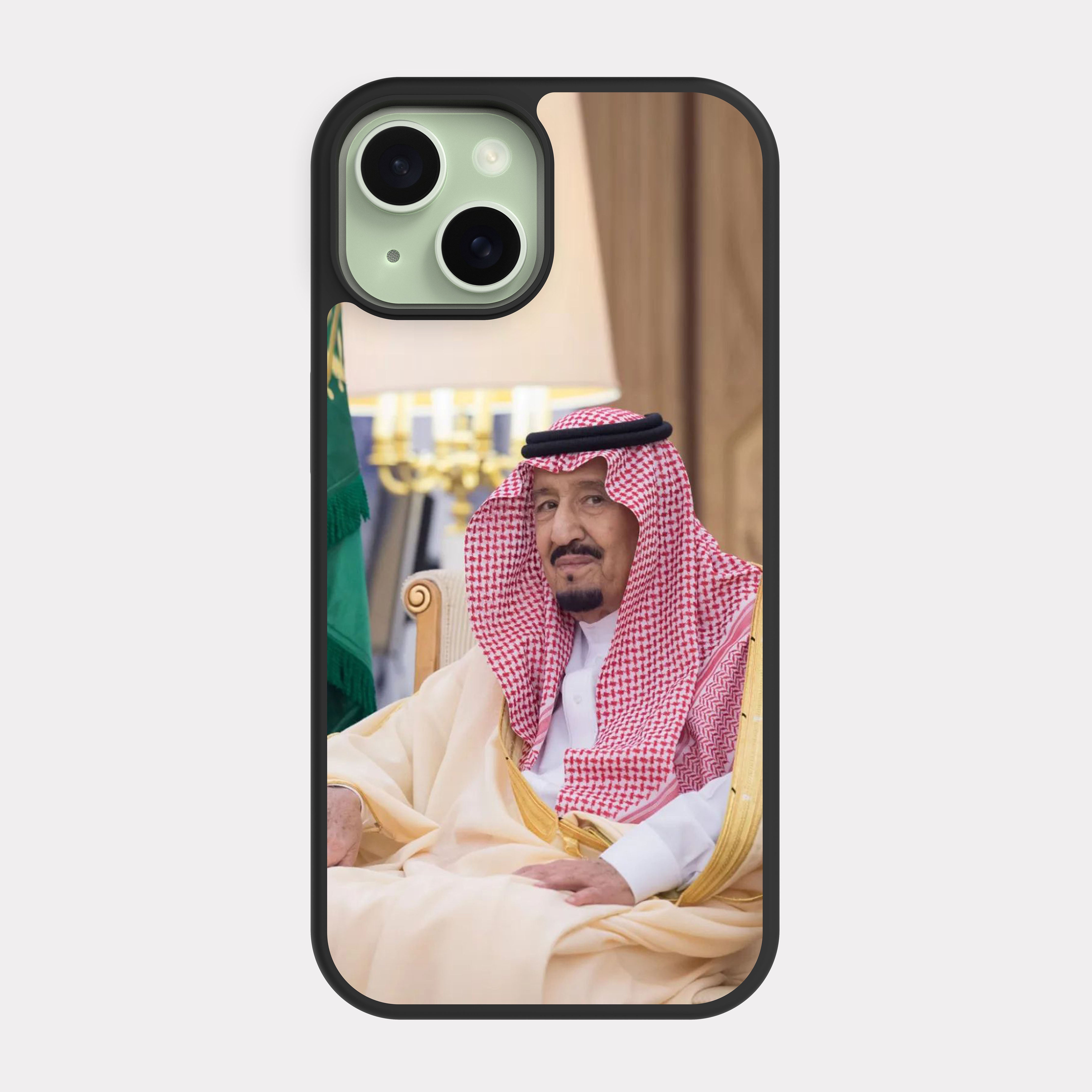 iPhone 15 case cover King Salman bin Abdulaziz Al Saud Gold
