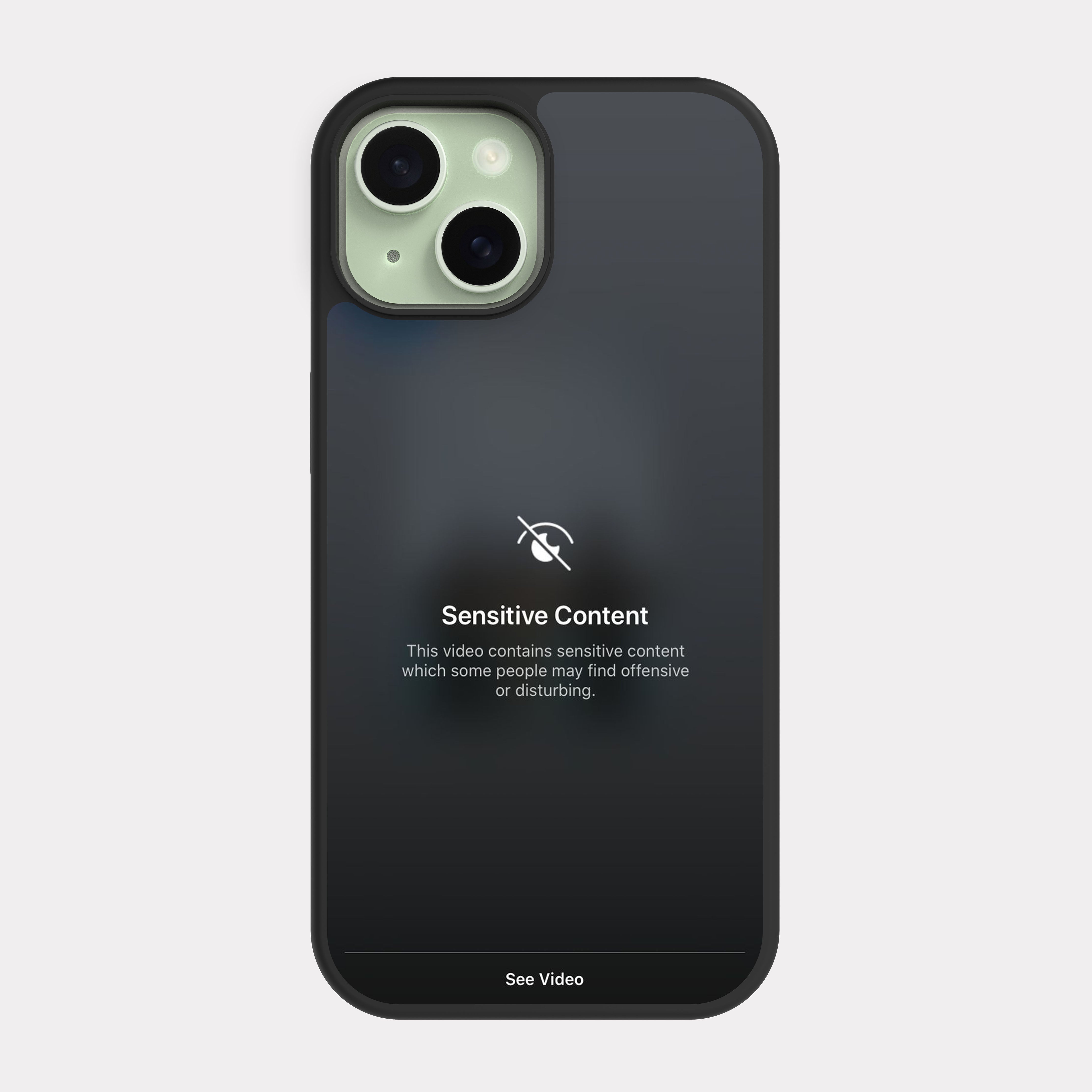 iPhone 15 case cover Sensitive Content Grey