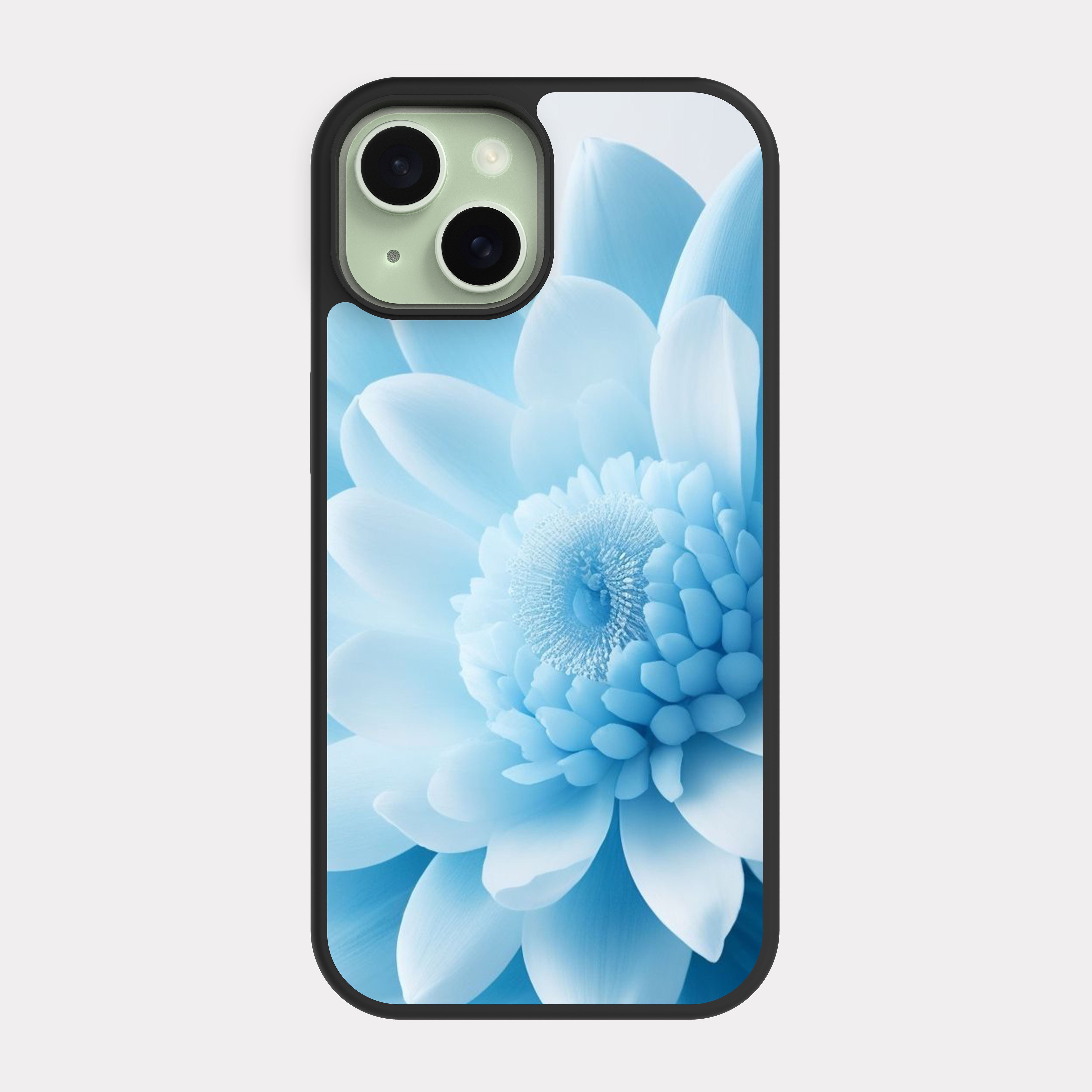 iPhone 15 case cover Blue Rose Cyan