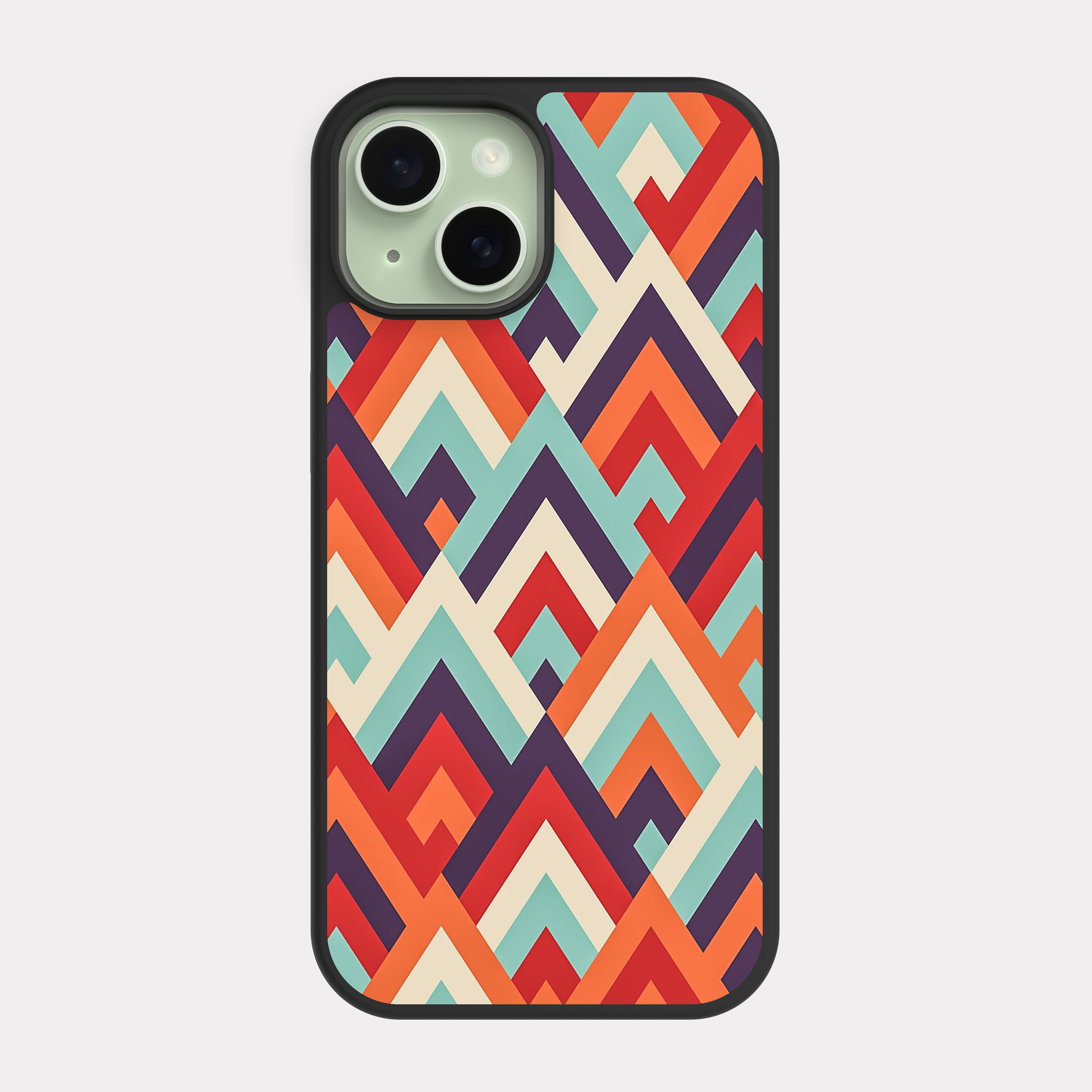 iPhone 15 case cover Colorful Triangles Pattern
