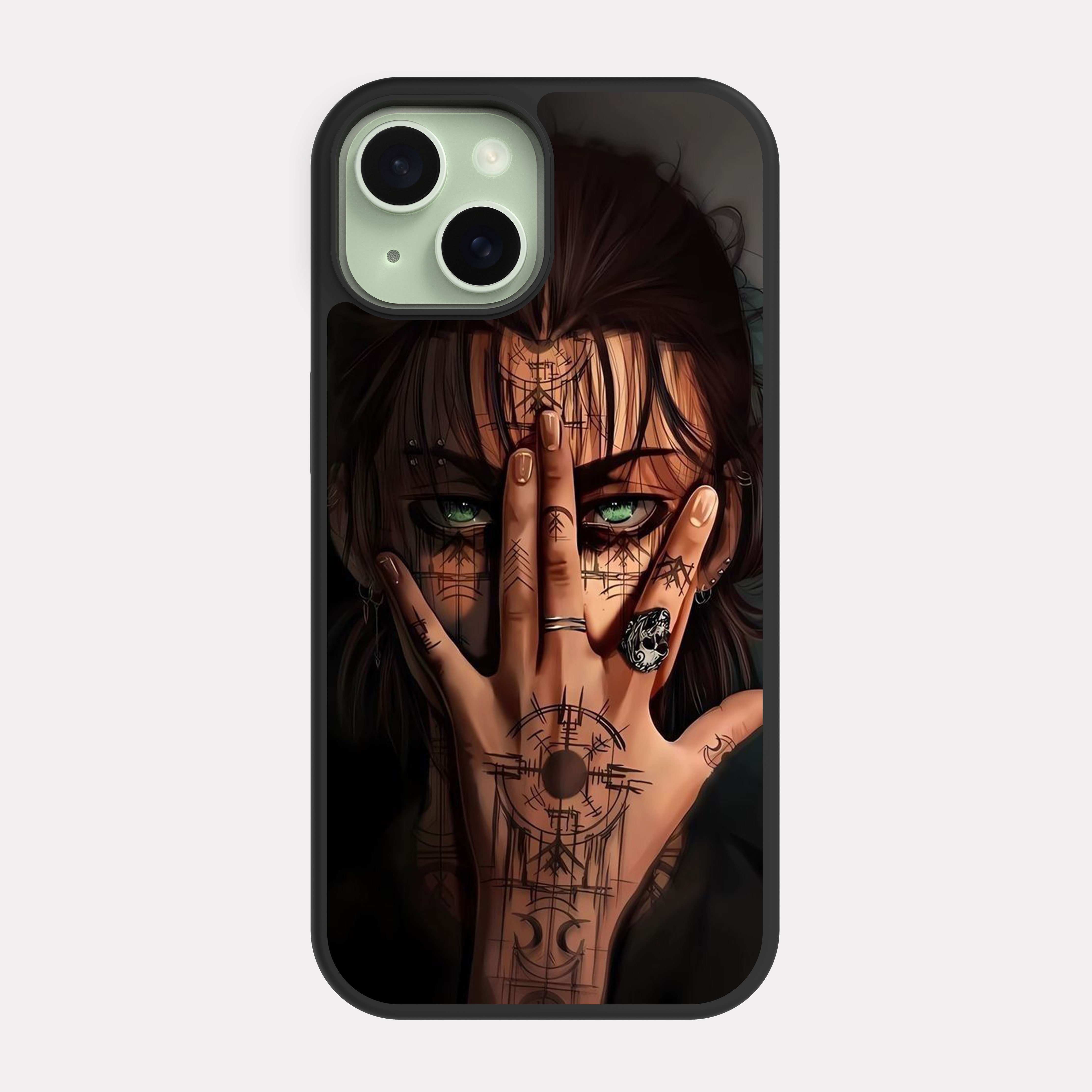 iPhone 15 case cover Attack On Titan Eren Yeager Beige