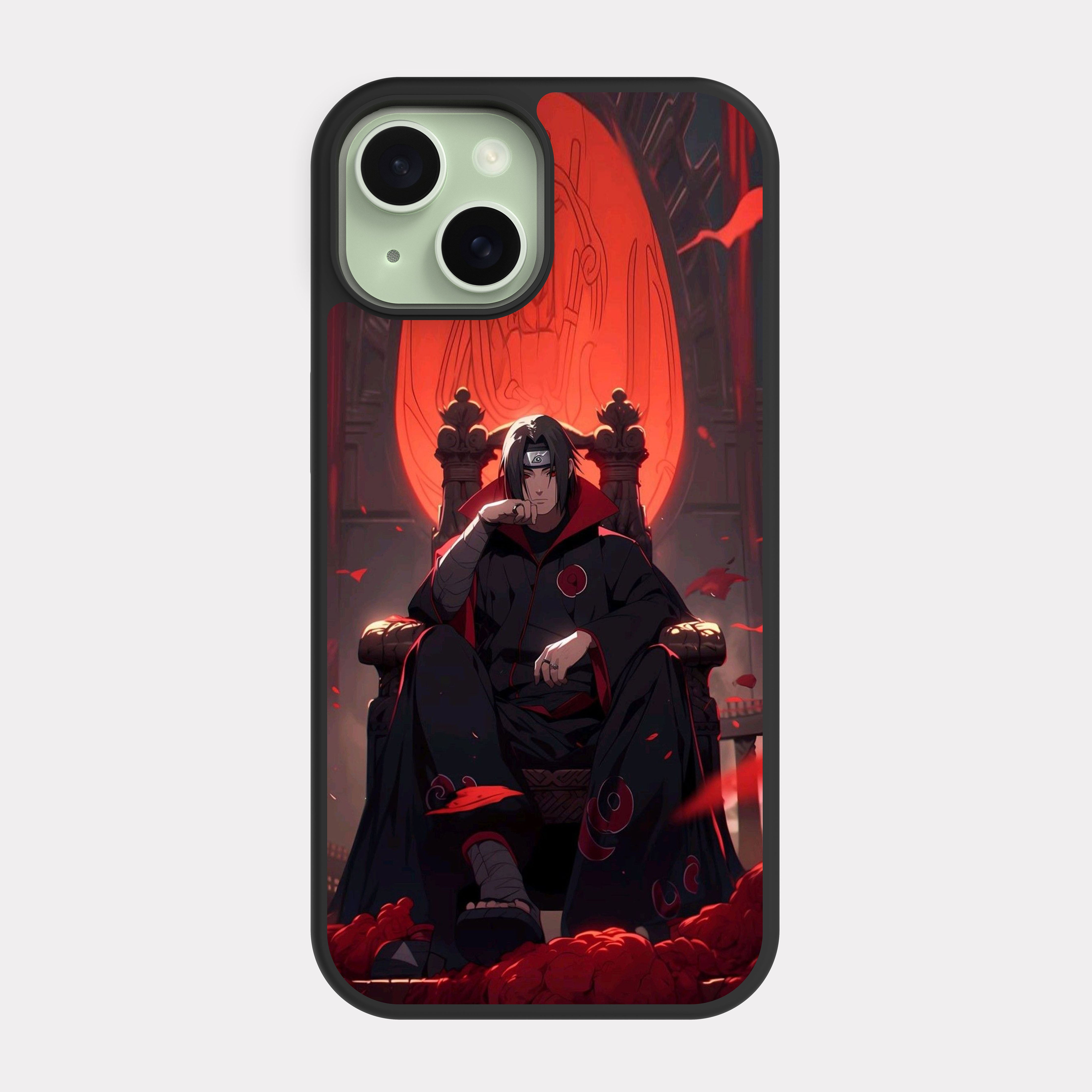 iPhone 15 case cover Itachi Uchiha Naruto Grey