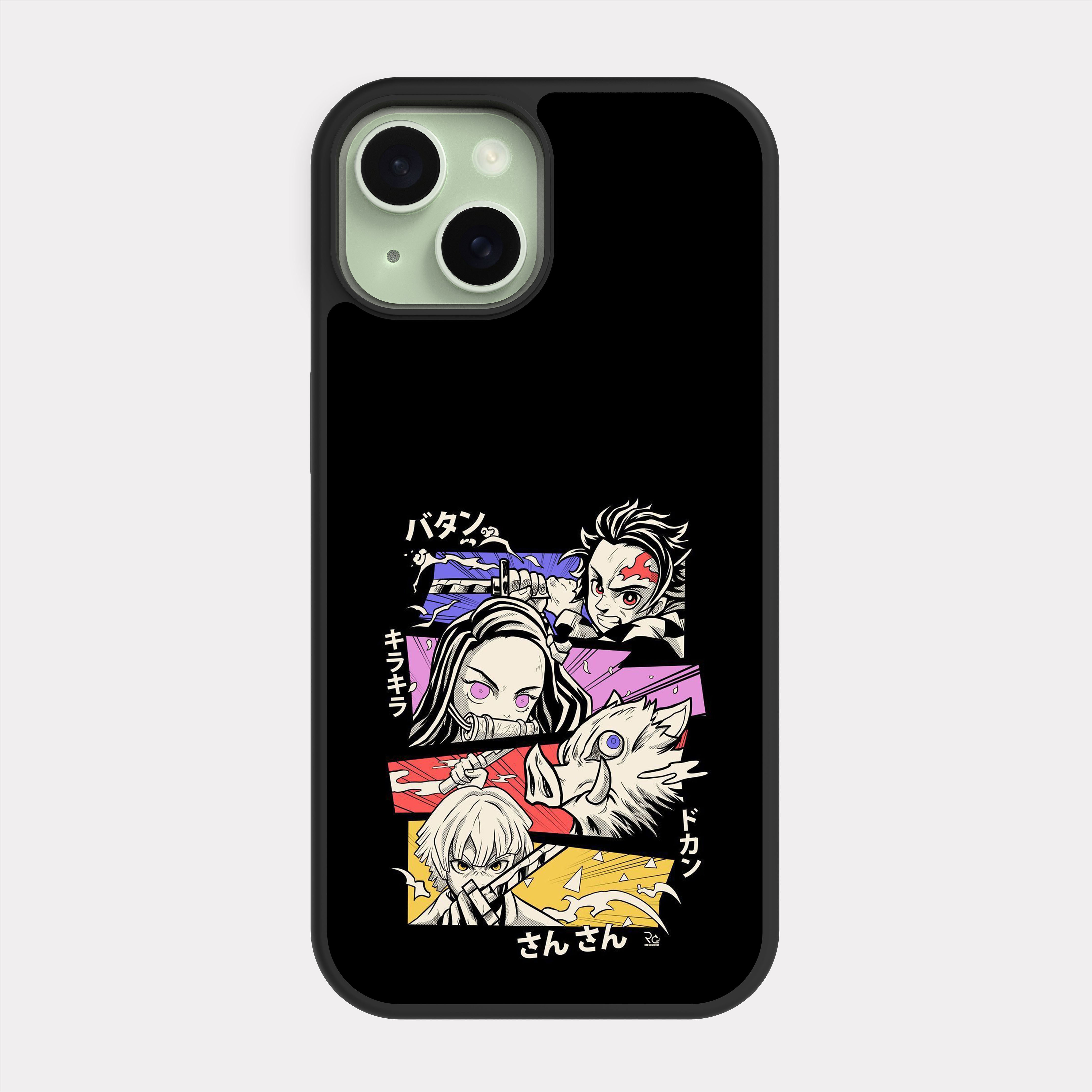iPhone 15 case cover Demon Slayer Kimetsu No Multicolour