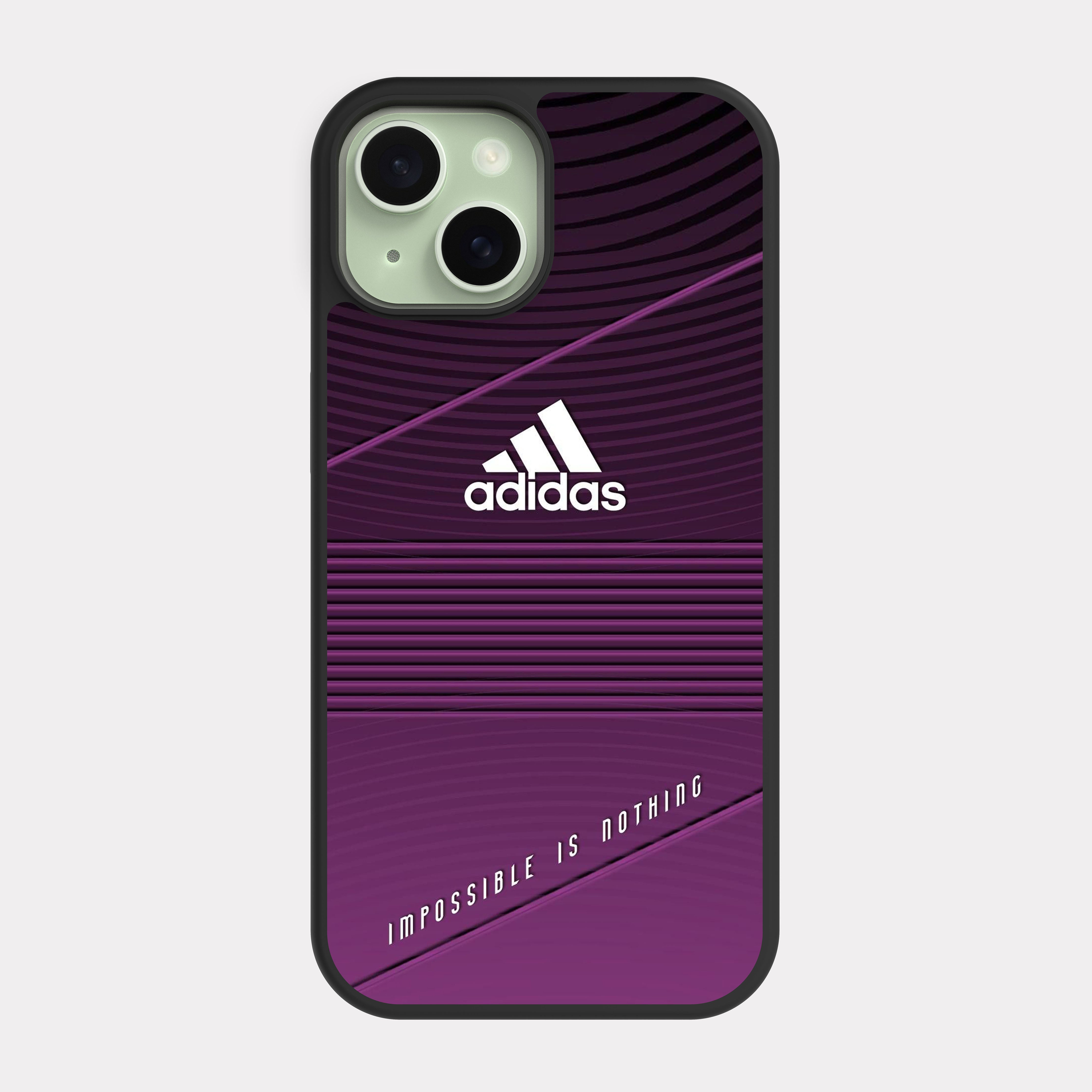 iPhone 15 case cover Adidas White Purple
