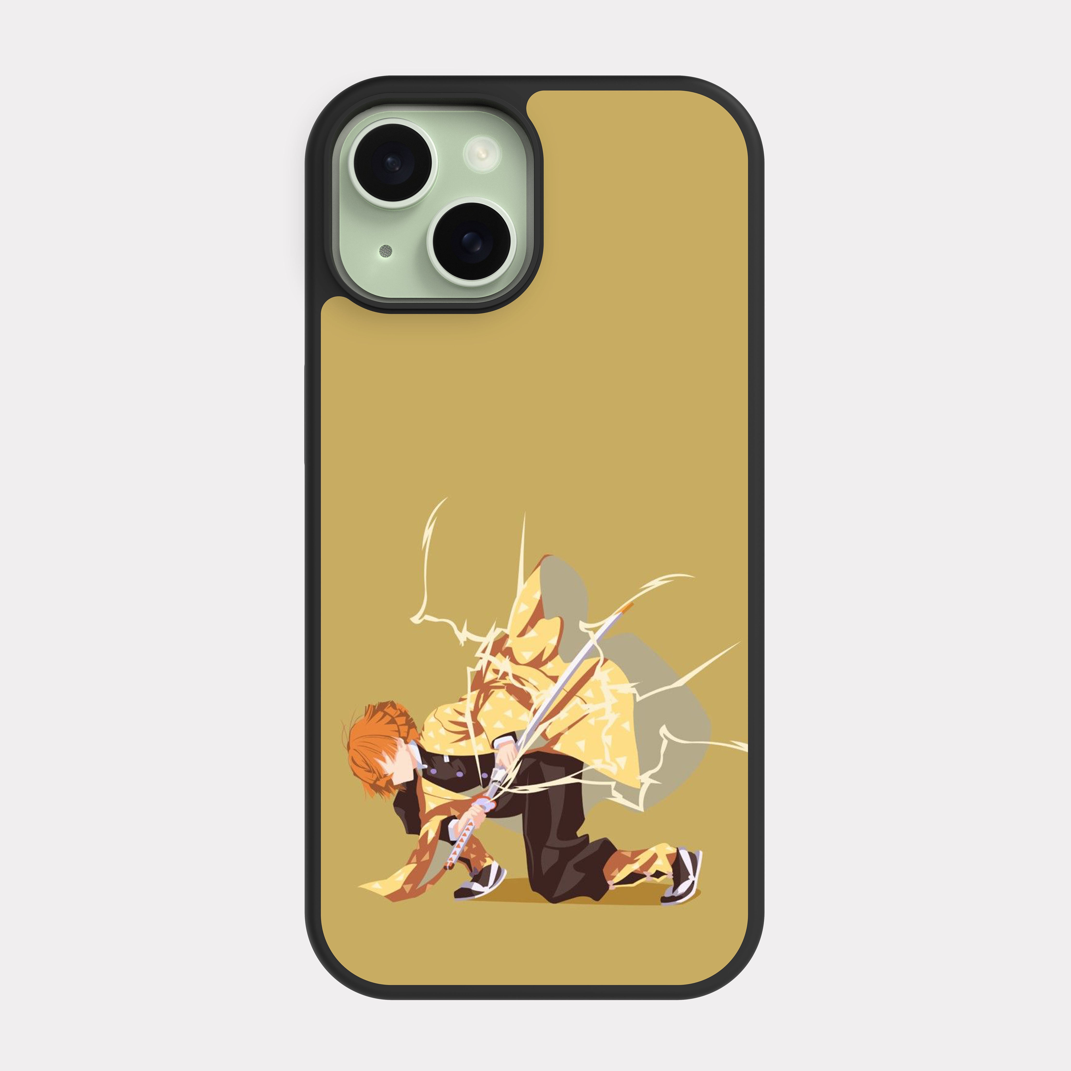iPhone 15 case cover Demon Slayer Zenitsu Yellow
