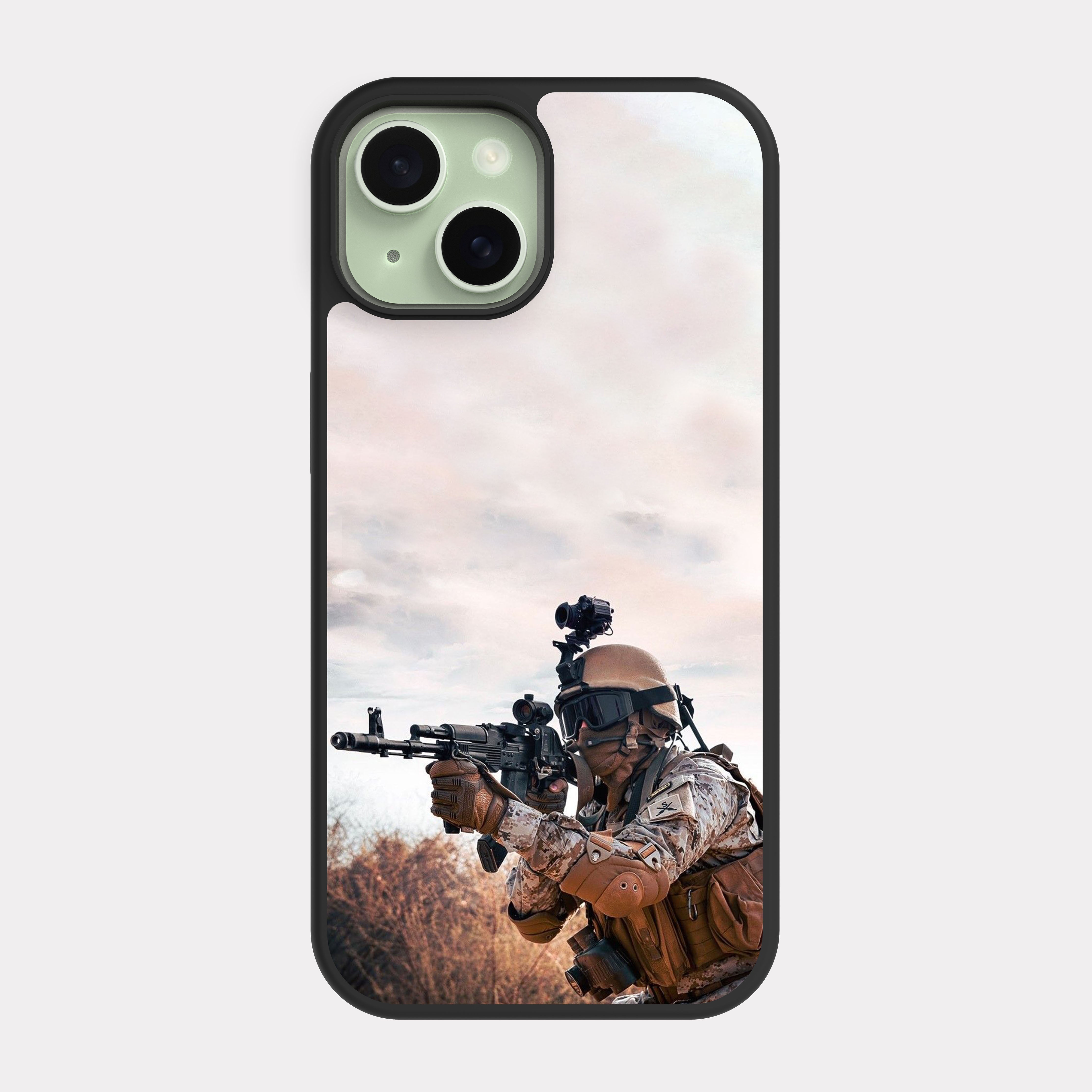 iPhone 15 case cover Saudi Soldier Beige