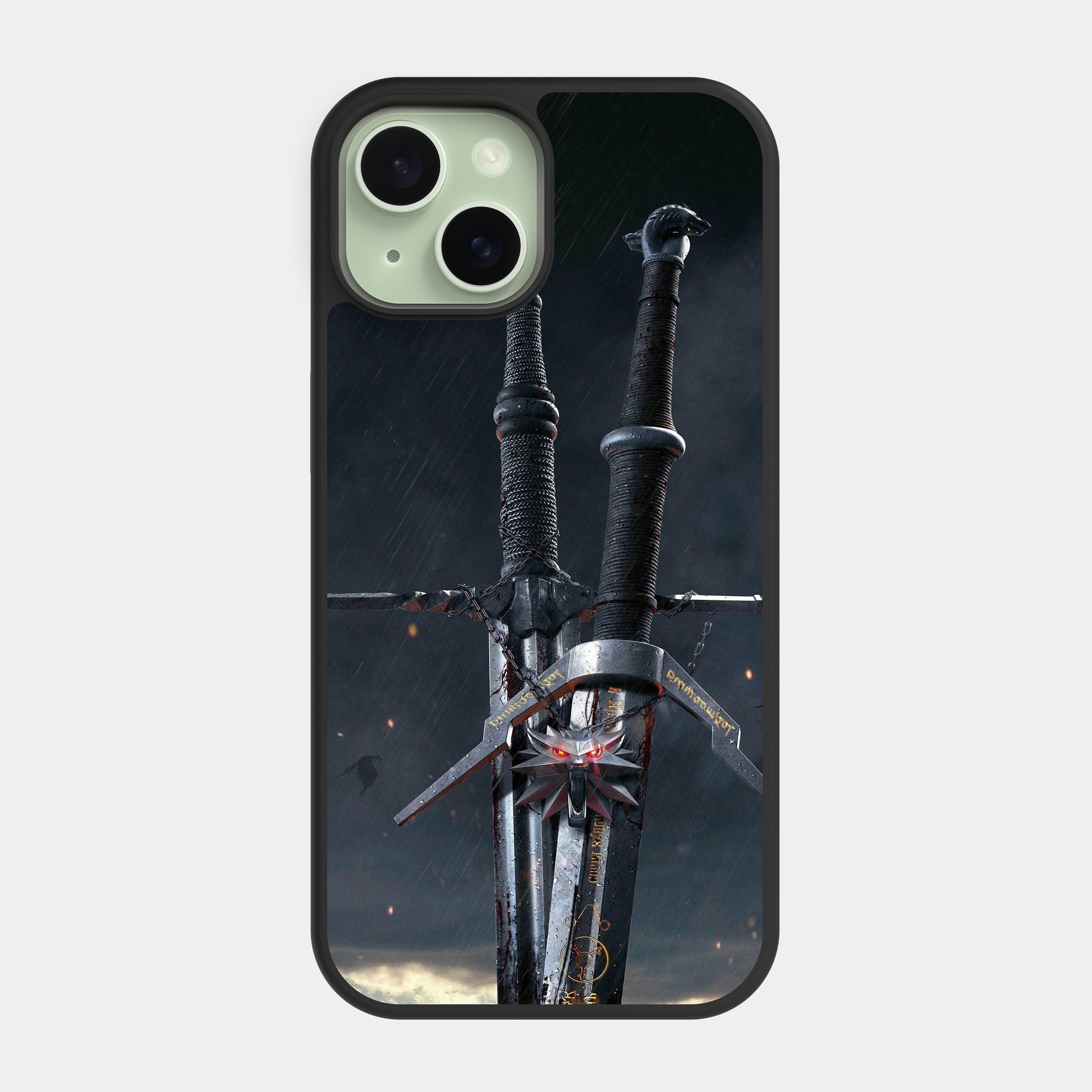 iPhone 15 case cover The Witcher Sword Grey