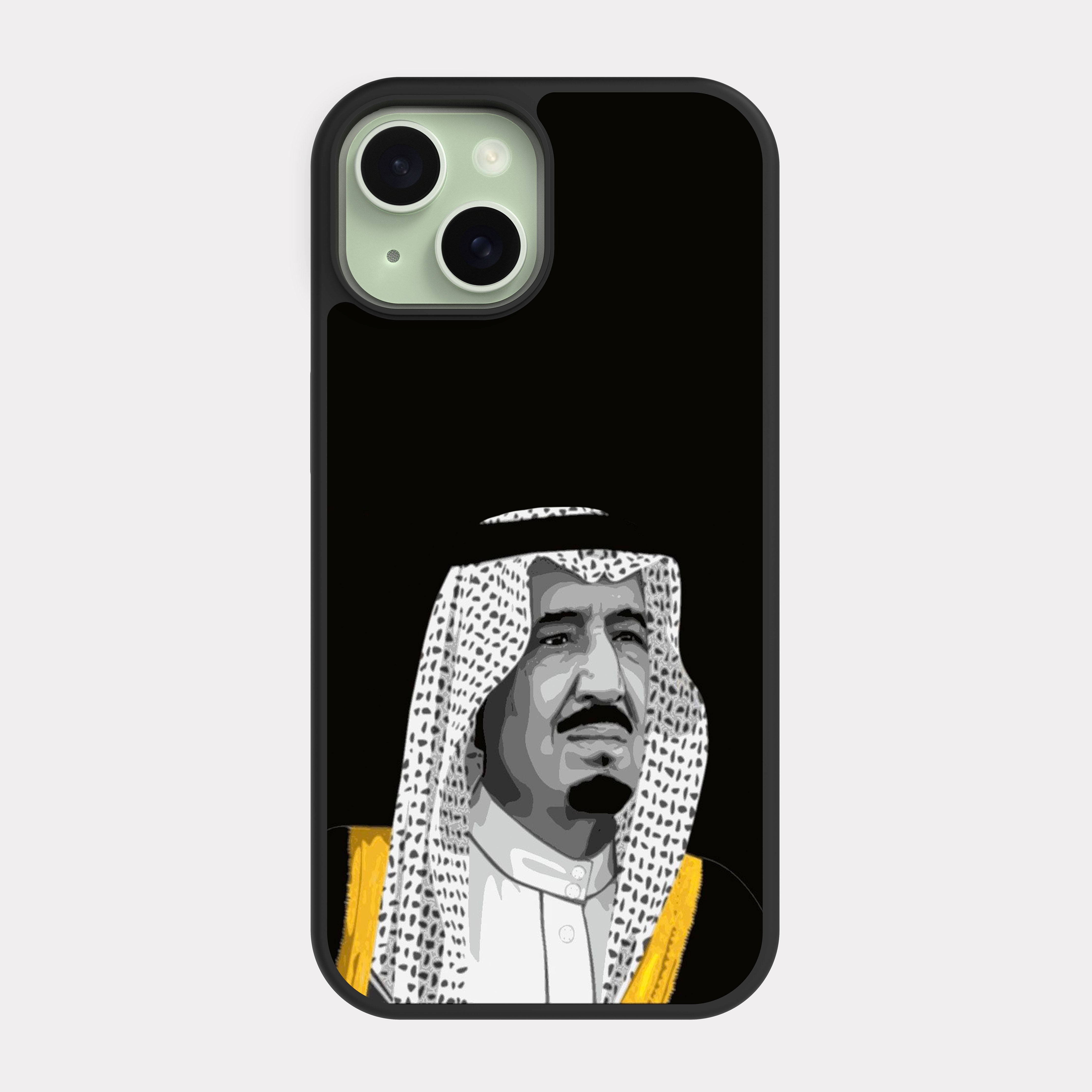 iPhone 15 case cover King Salman bin Abdulaziz White Black