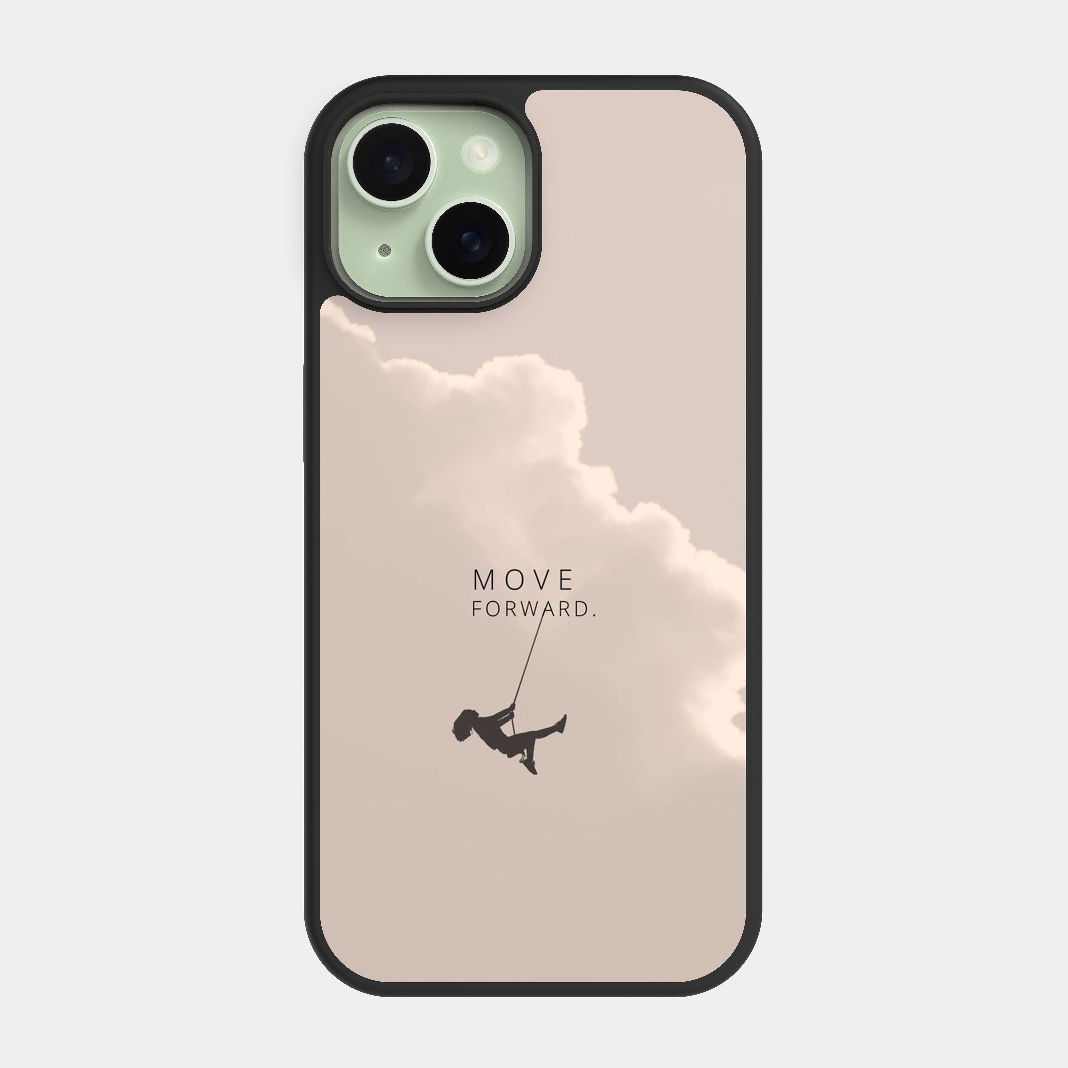 iPhone 15 case cover English Quote move forward