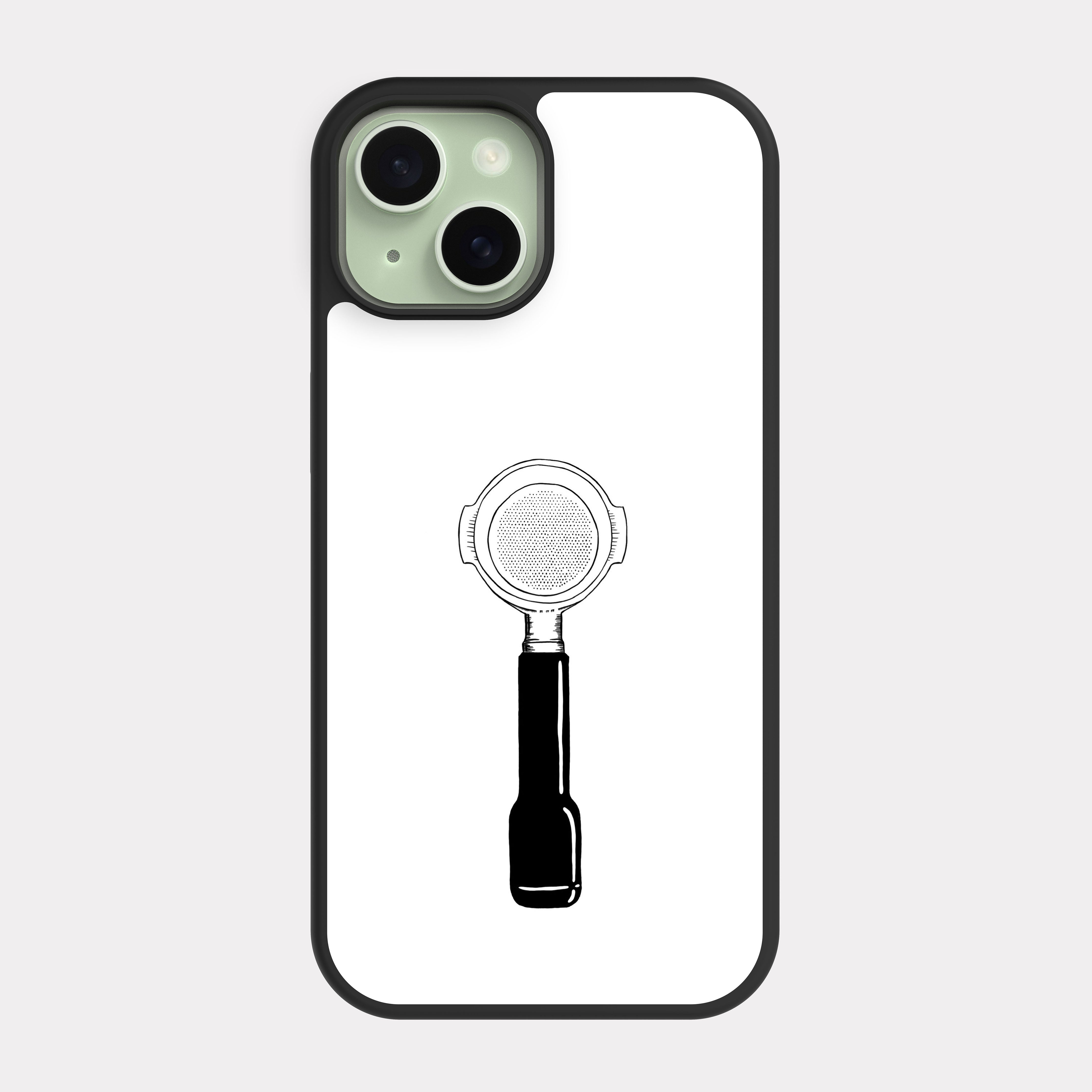 iPhone 15 case cover Portafilter White