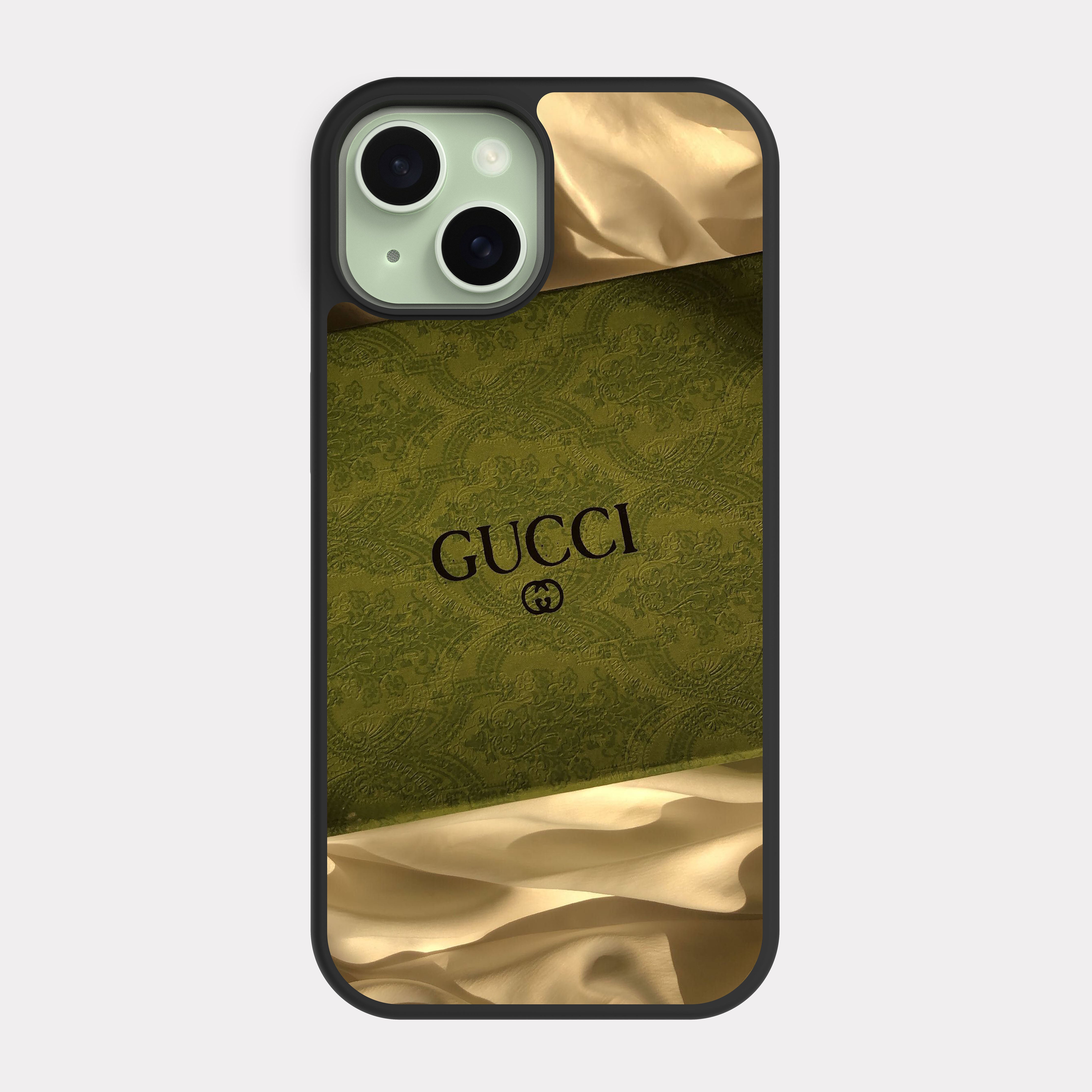 iPhone 15 case cover Gucci Green Gold