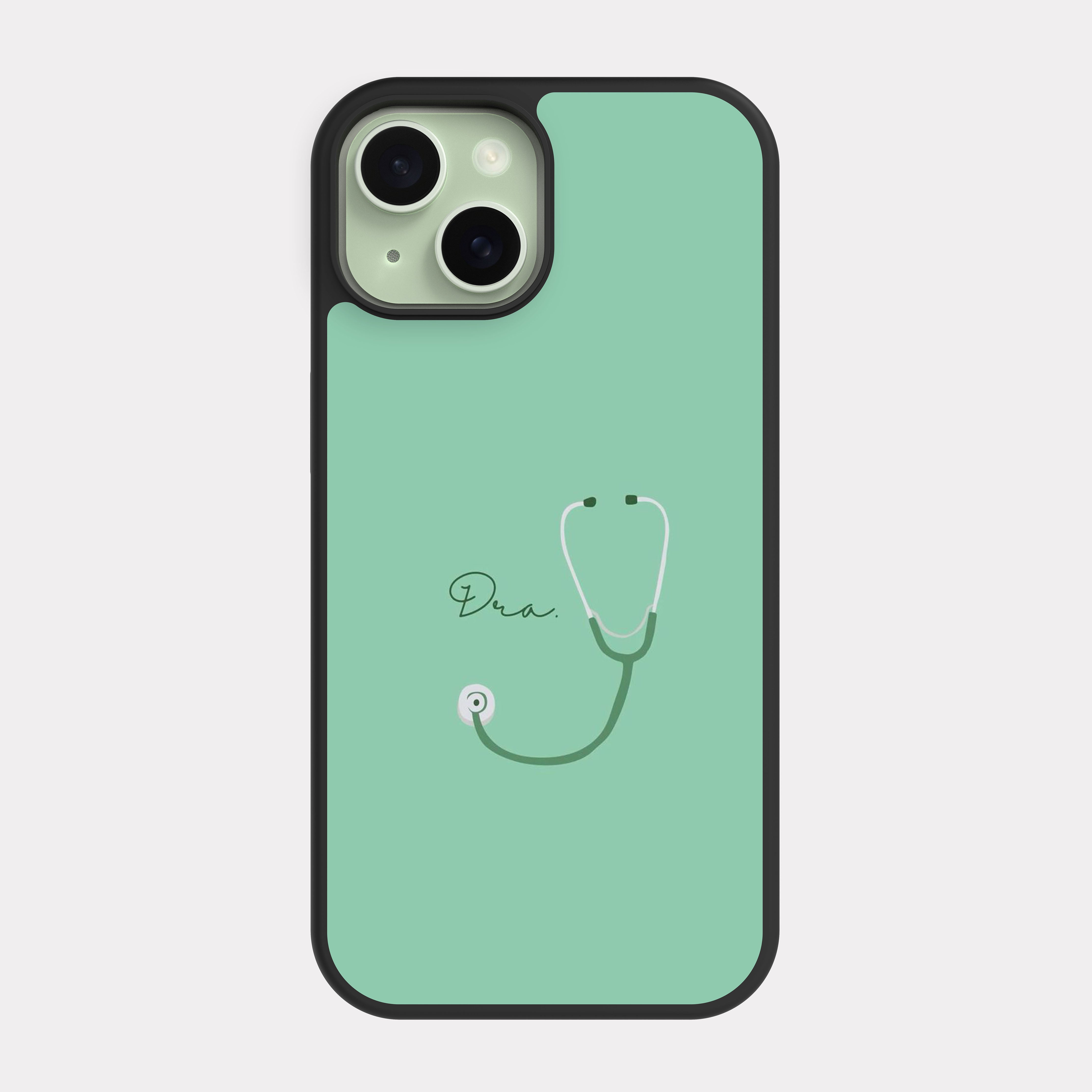 iPhone 15 case cover Doctor Stethoscope Green