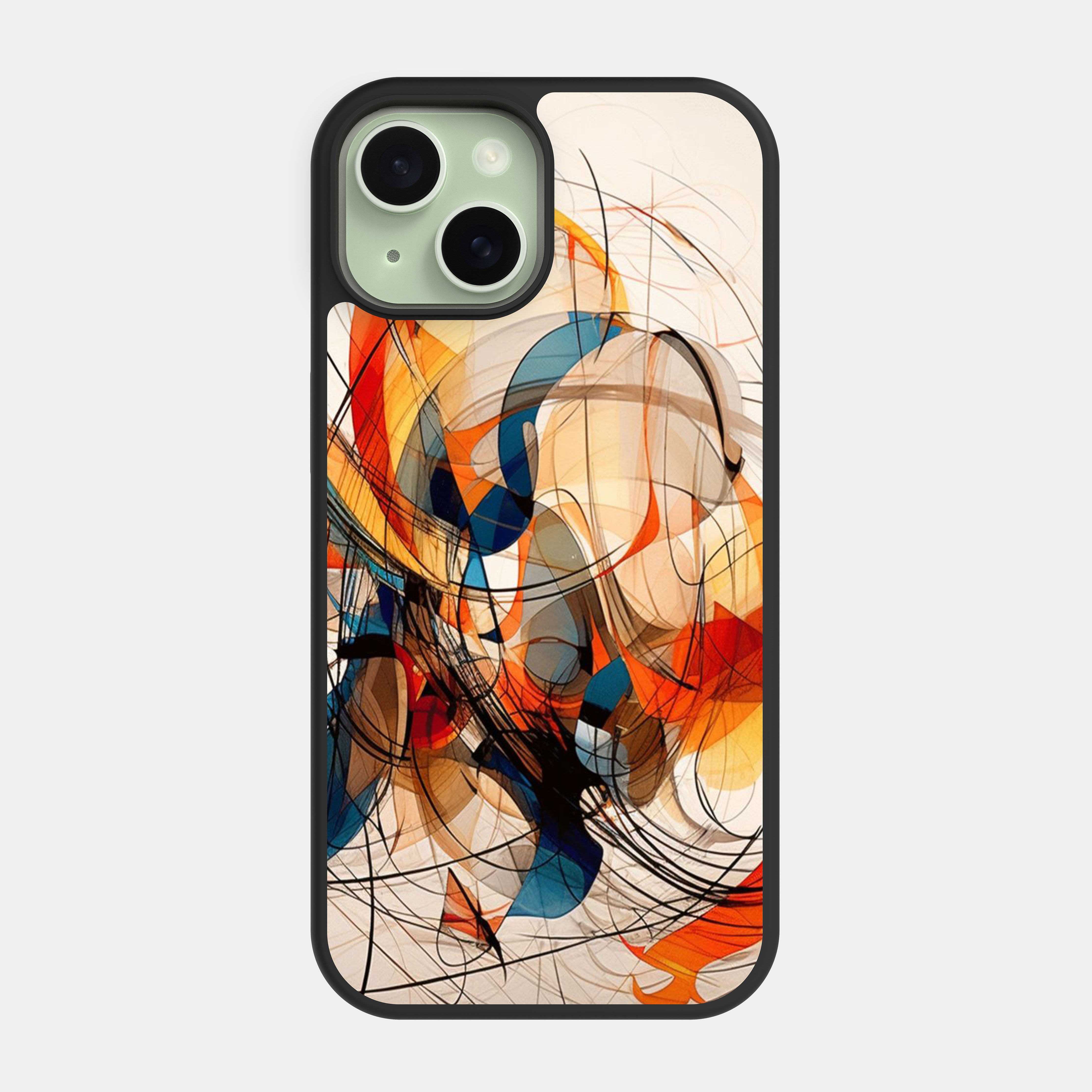 iPhone 15 case cover Drawing Multicolour