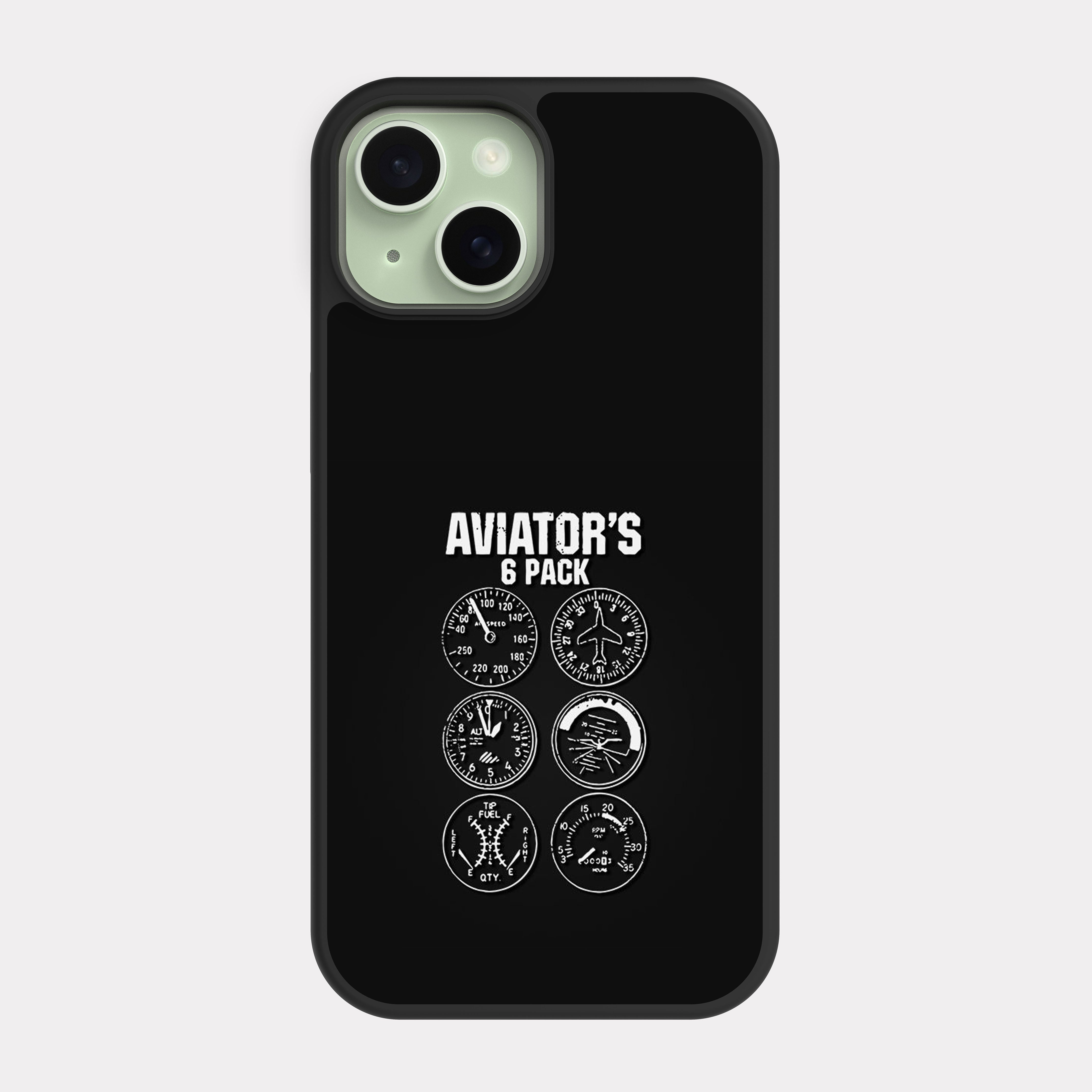 iPhone 15 case cover Aviator Indicator White Black