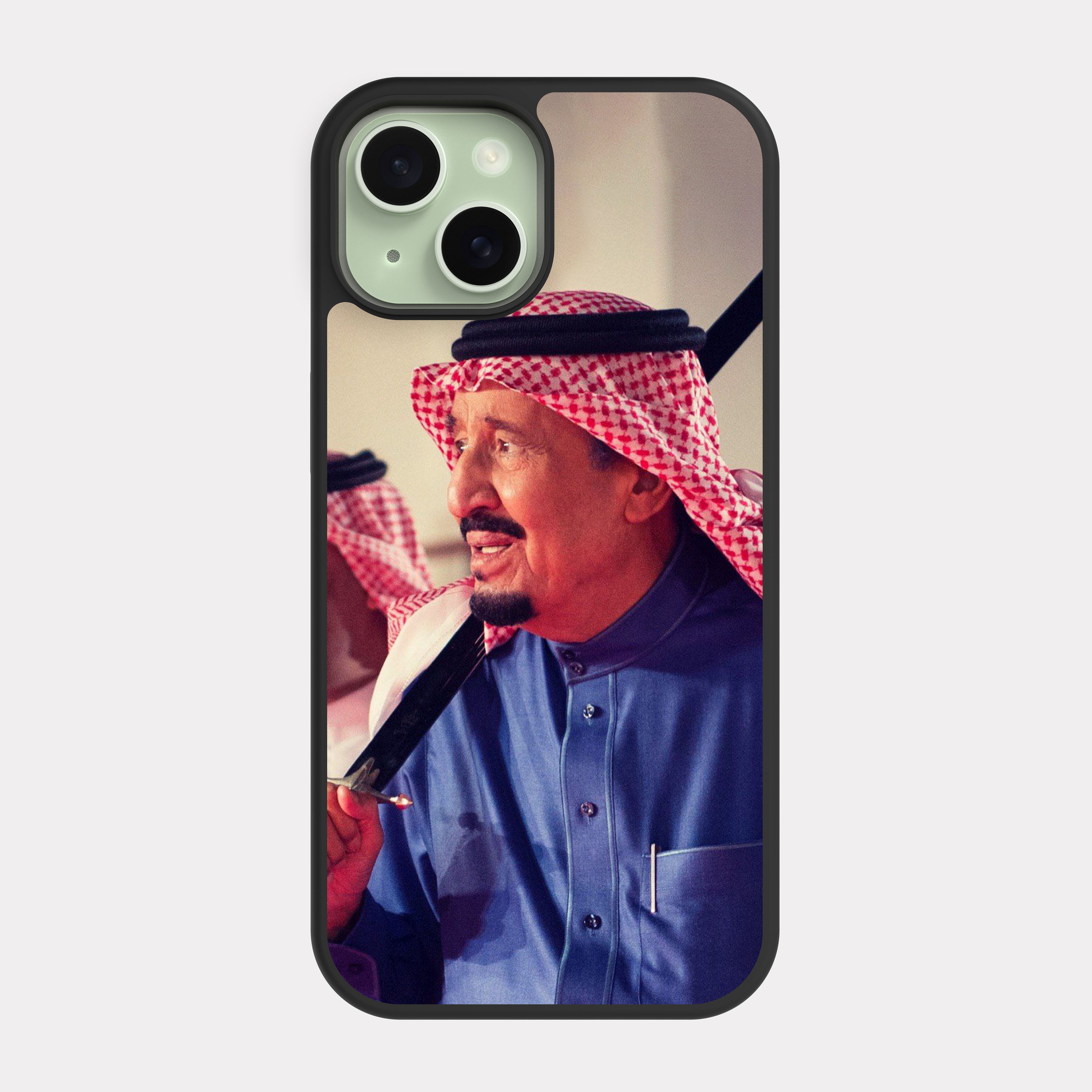 iPhone 15 case cover King Salman bin Abdulaziz Al Saud Blue