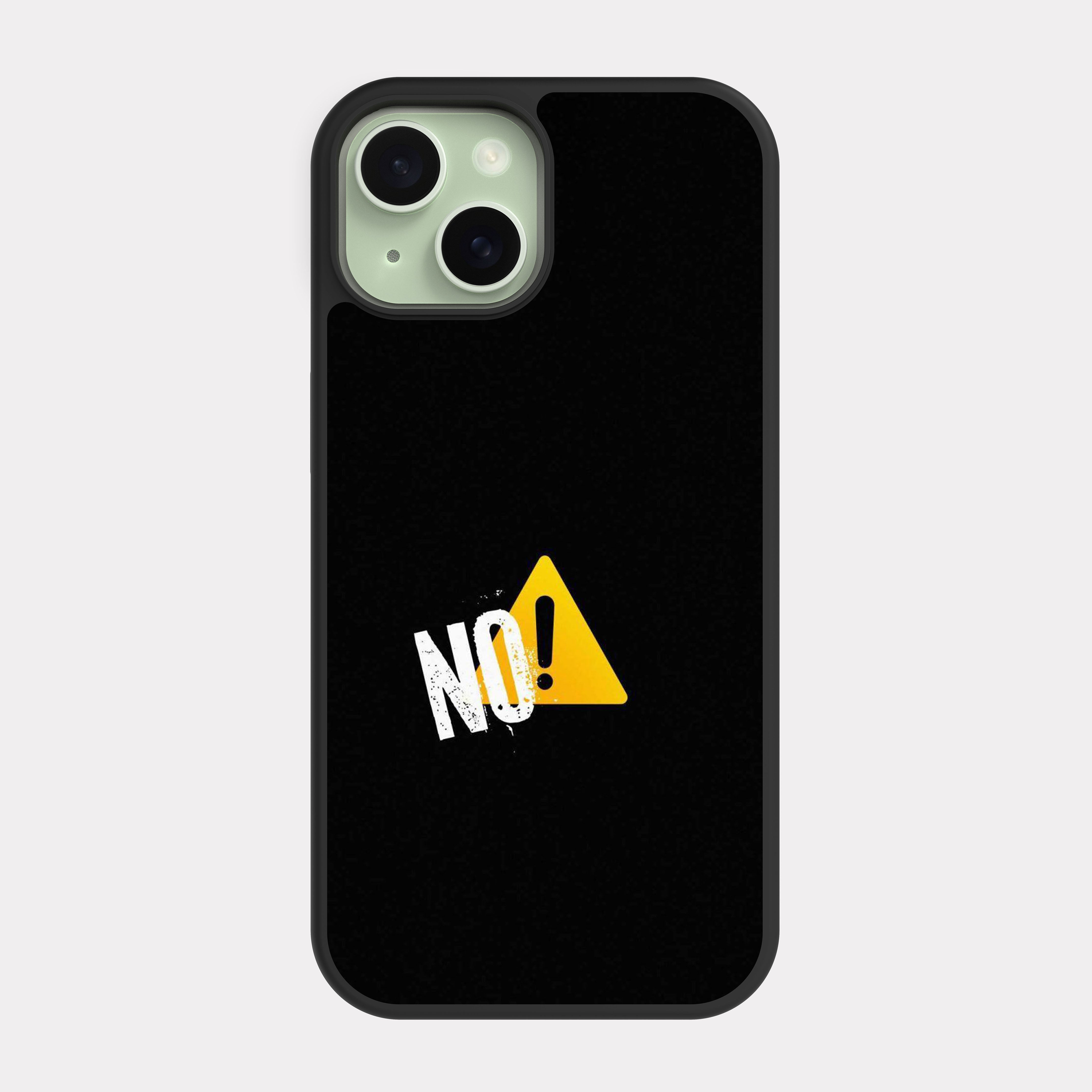 iPhone 15 case cover Warning sign Yellow