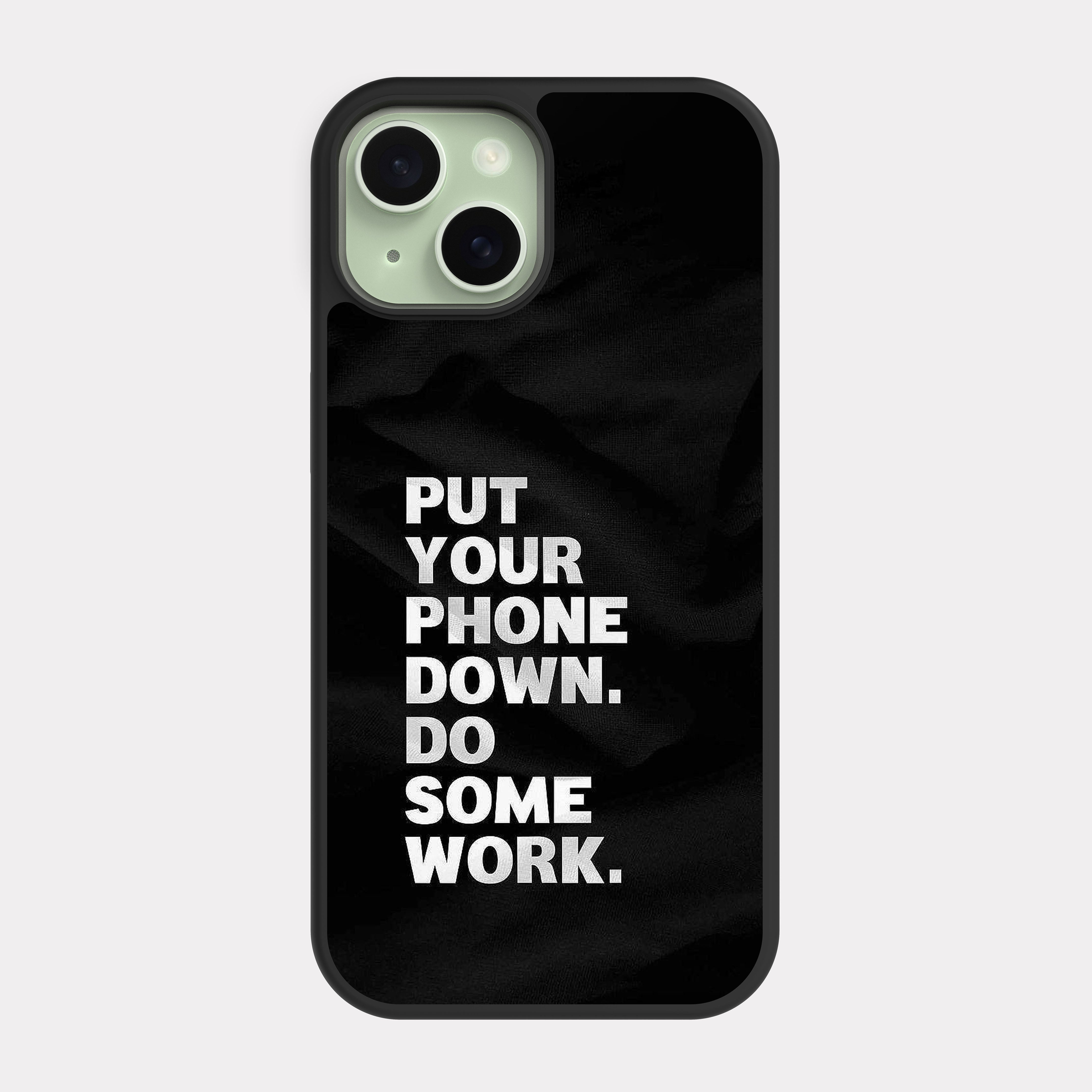 iPhone 15 case cover English Quote Put your phone down