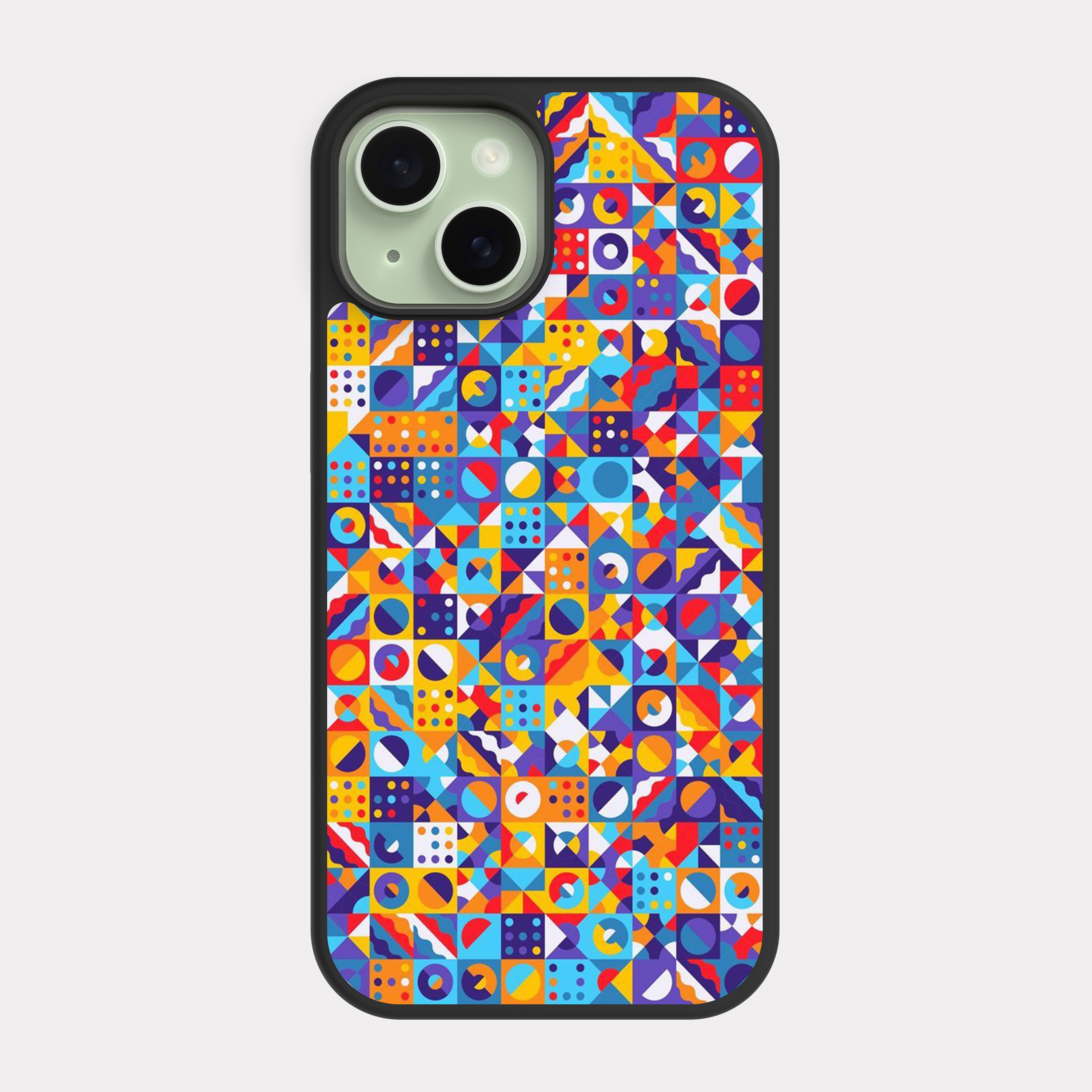 iPhone 15 case cover Colorful Geometric Pattern Multicolour