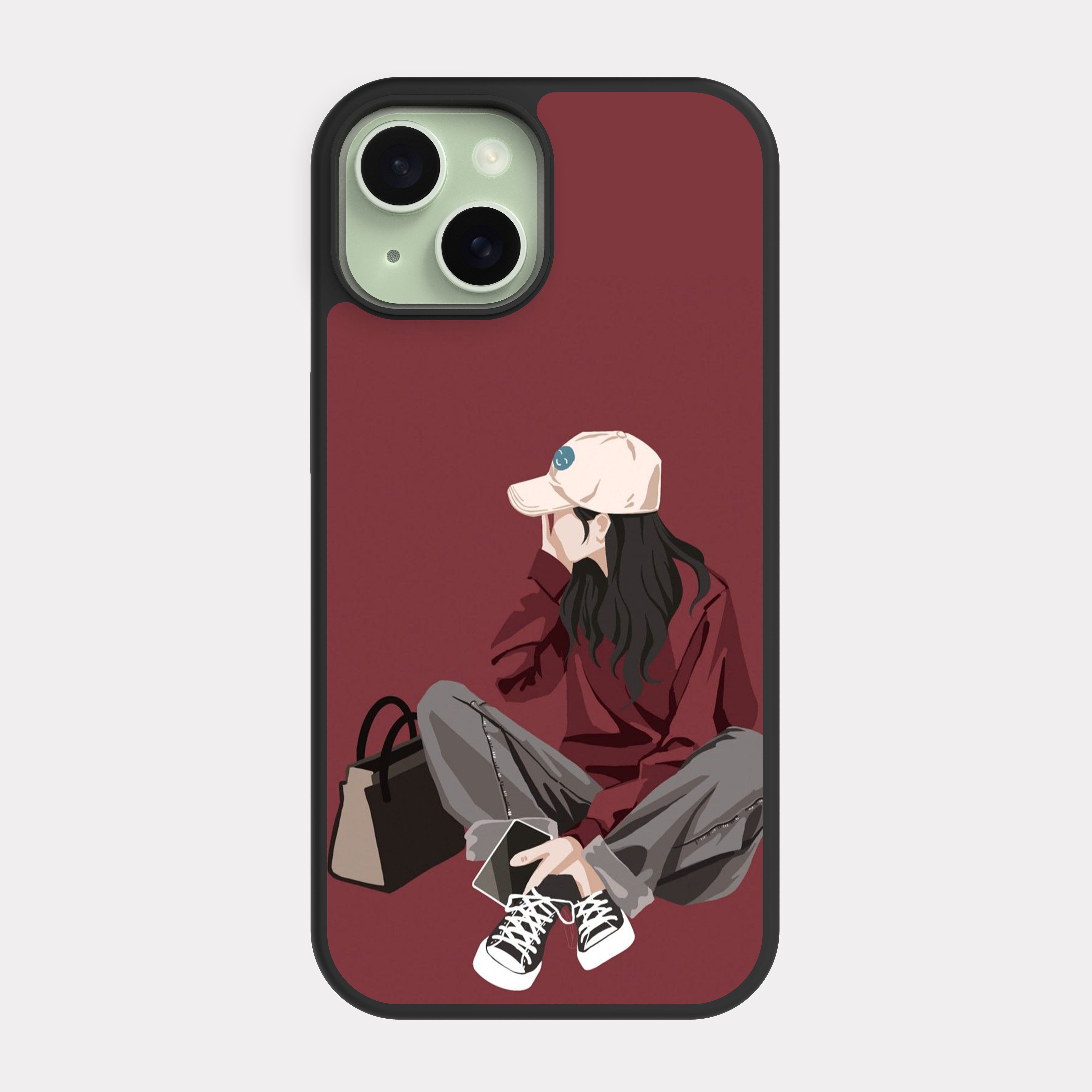 iPhone 15 case cover Attractive Maroon