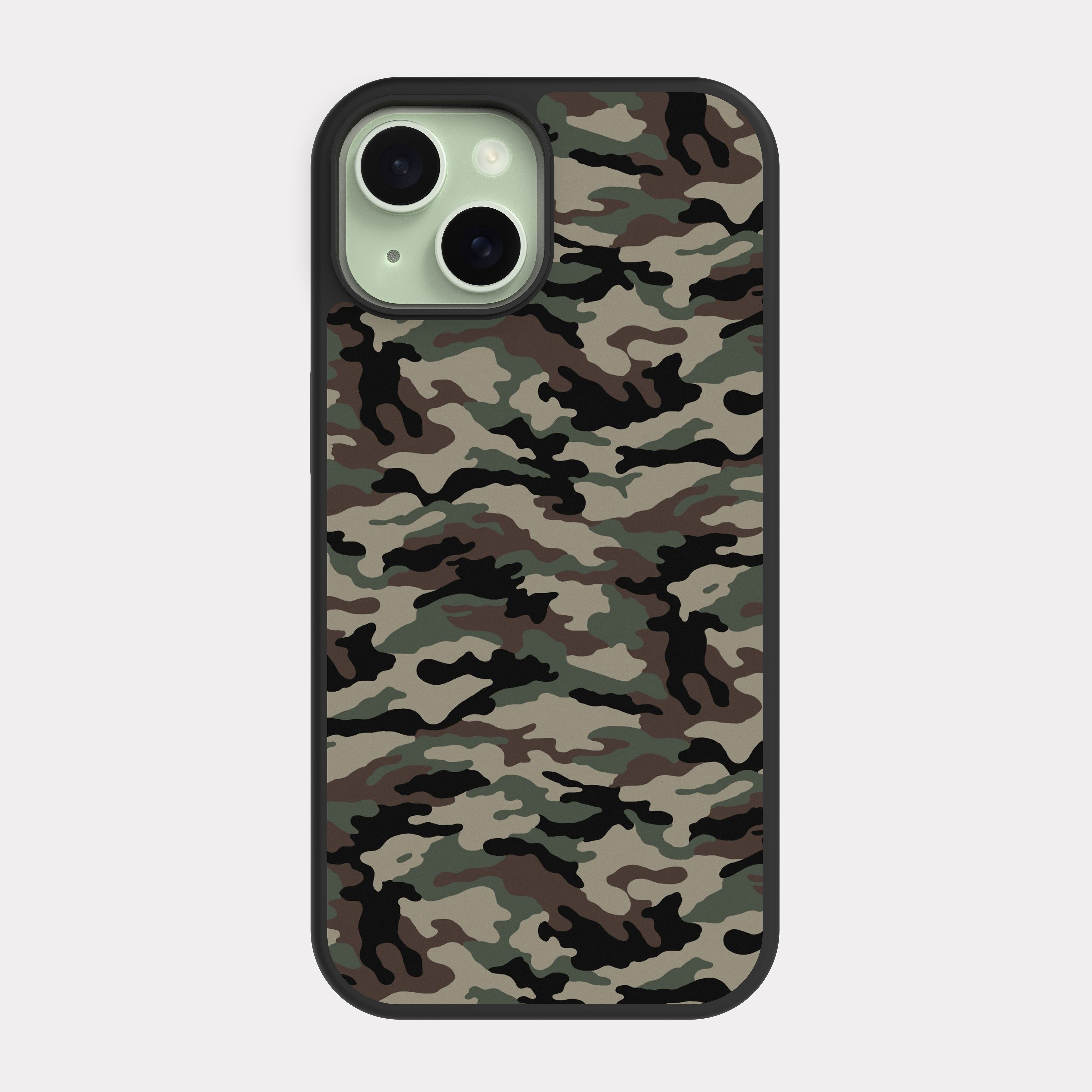 iPhone 15 case cover Military Camo Brown