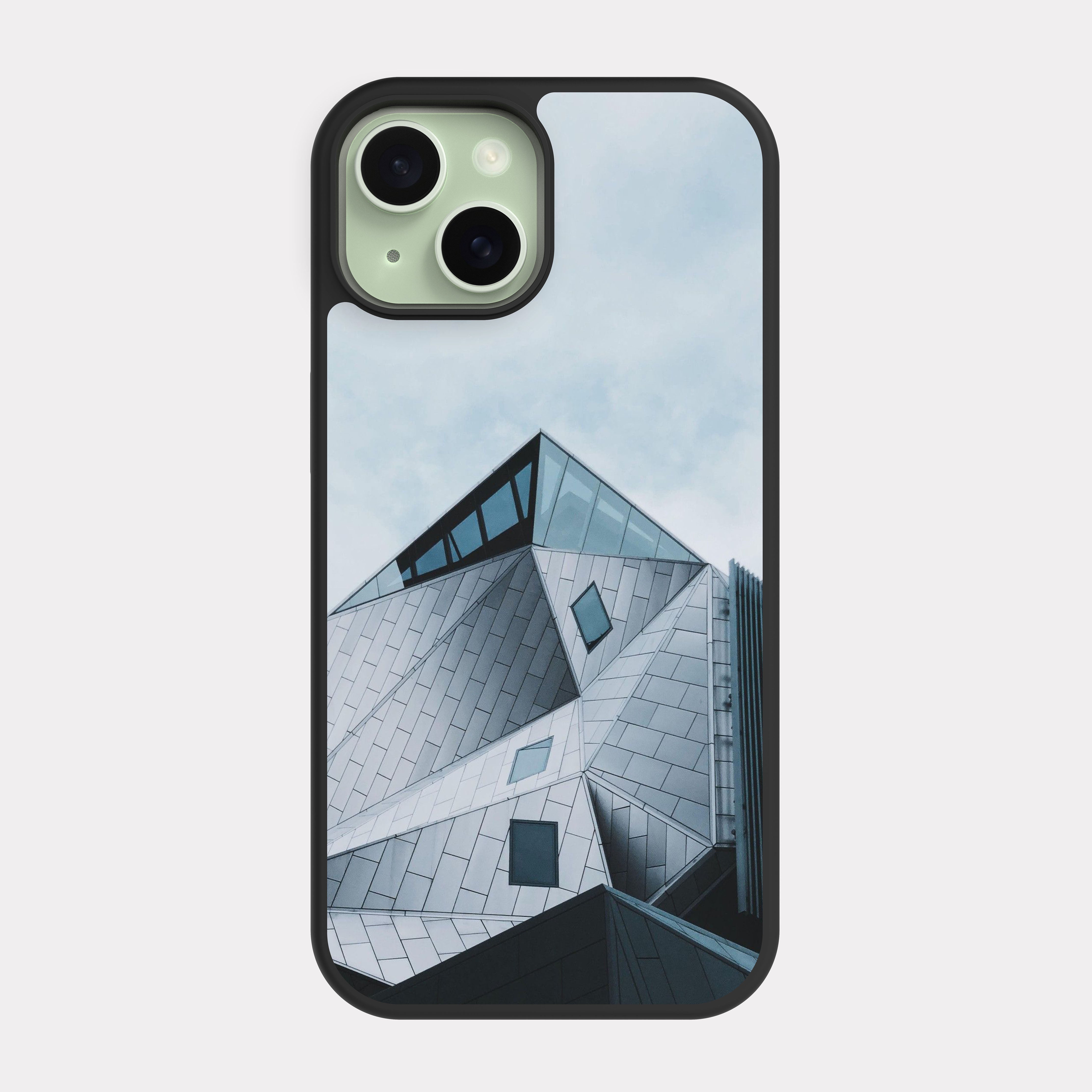 iPhone 15 case cover Architectural Design Cyan