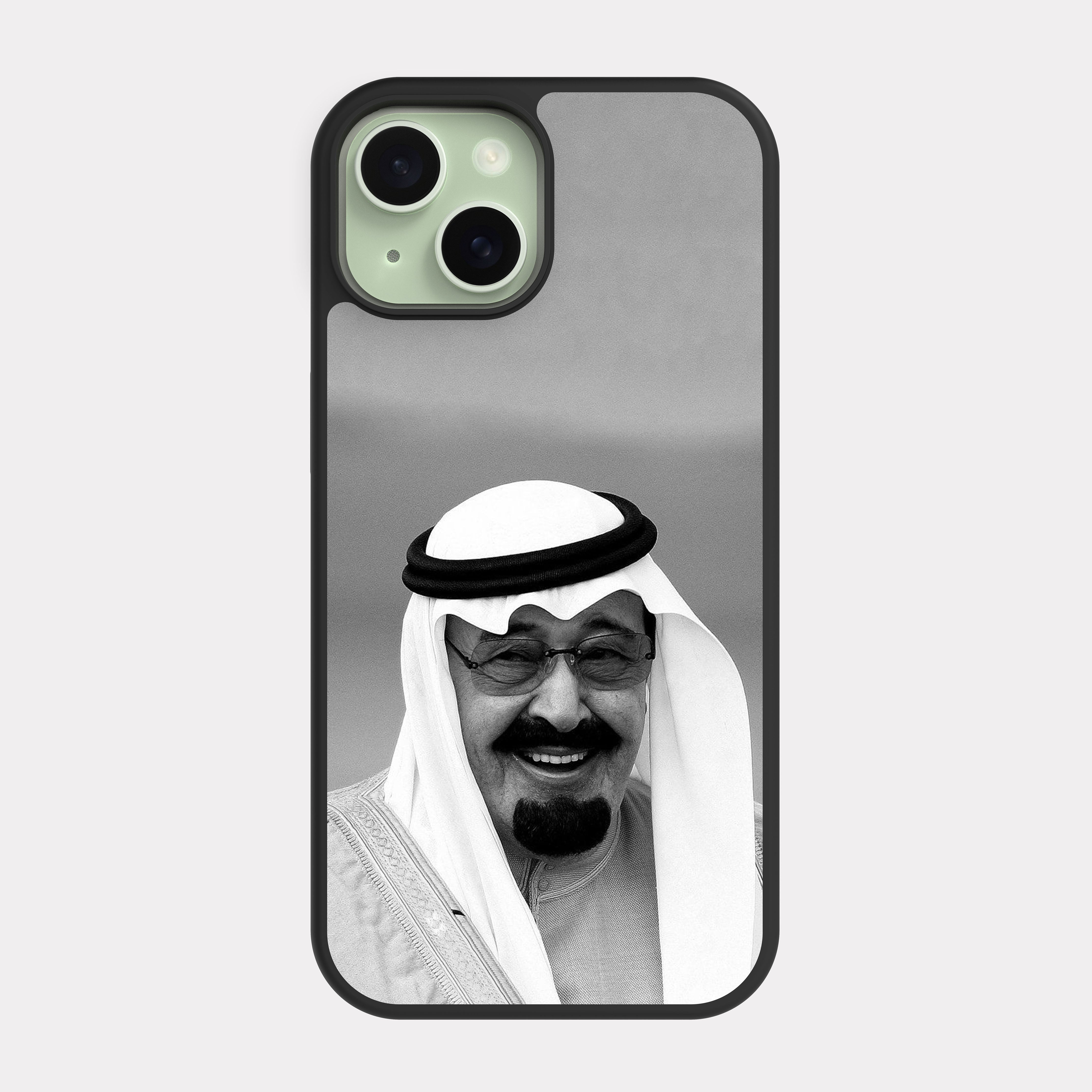 iPhone 15 case cover King Abdullah bin Abdulaziz White