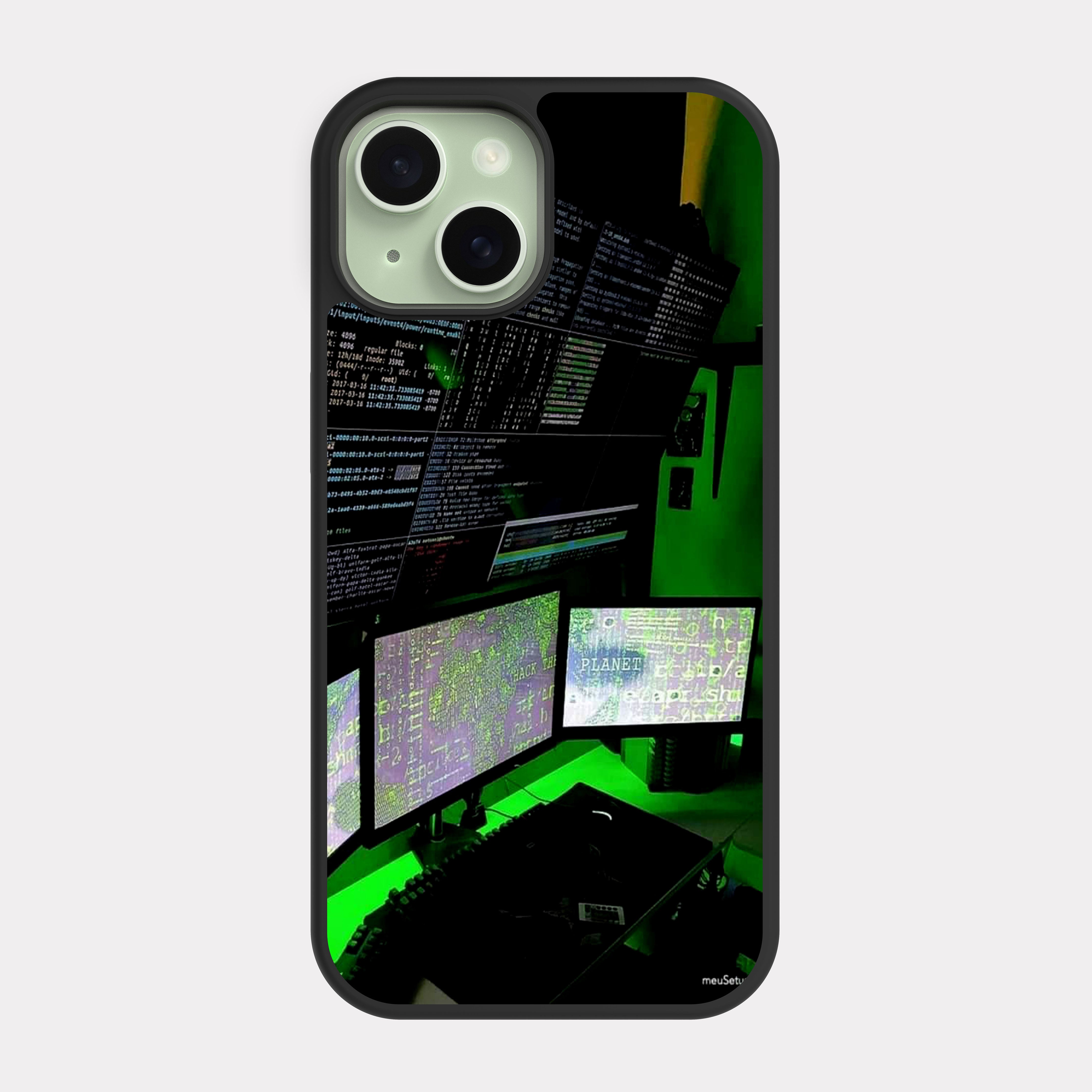 iPhone 15 case cover Hacker Gamer Black
